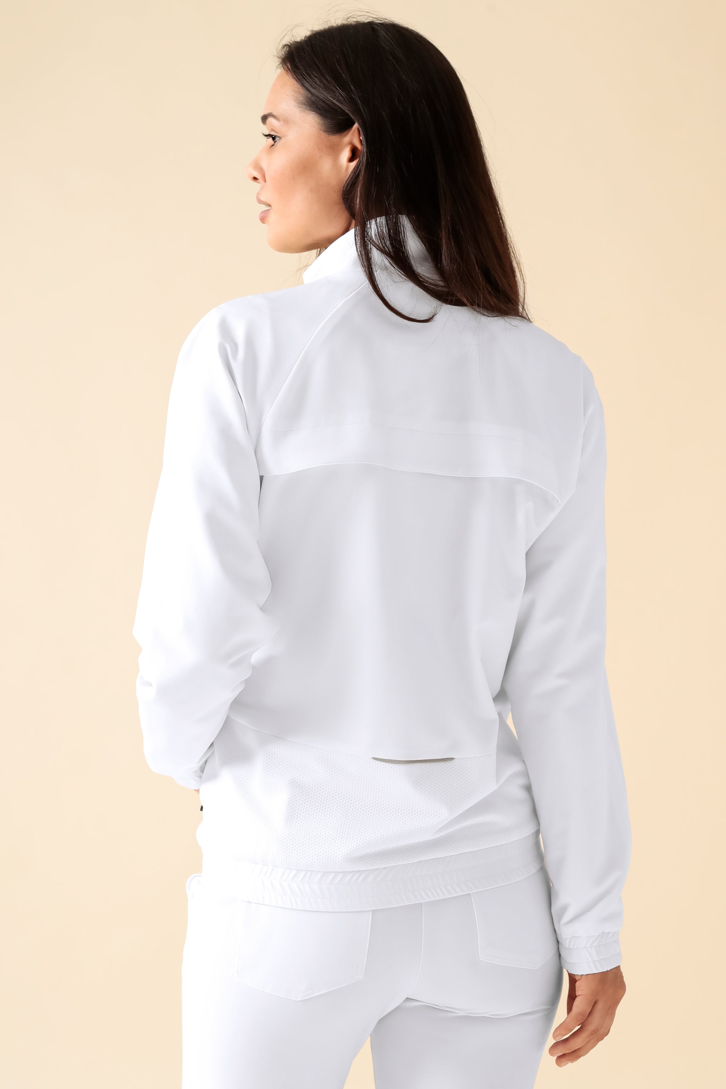 KAERE Blousonjacke Damen - mit elastischen Bündchen weiß