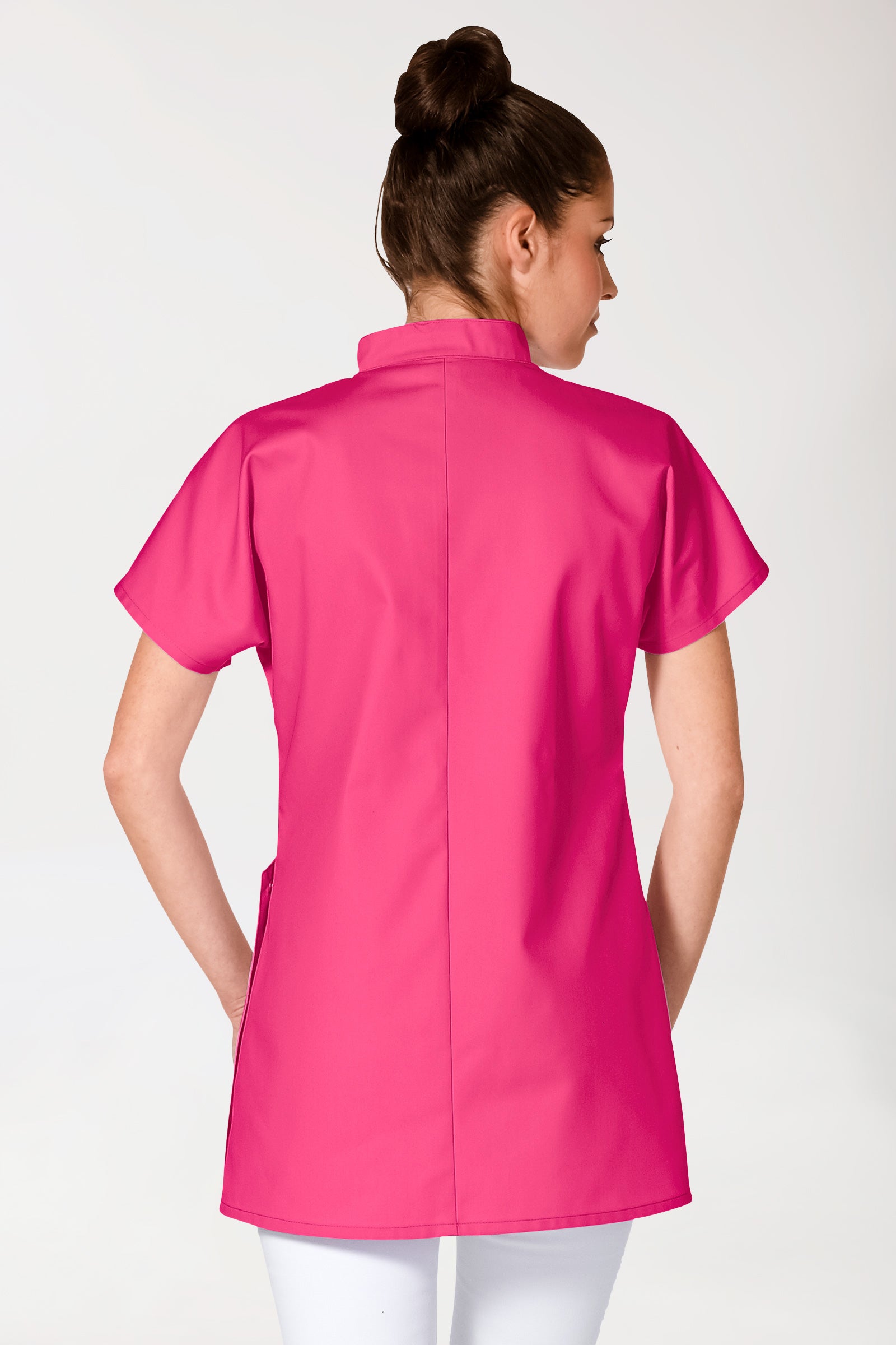 JUST STRONG Kasack Damen - Druckknopfleiste pink