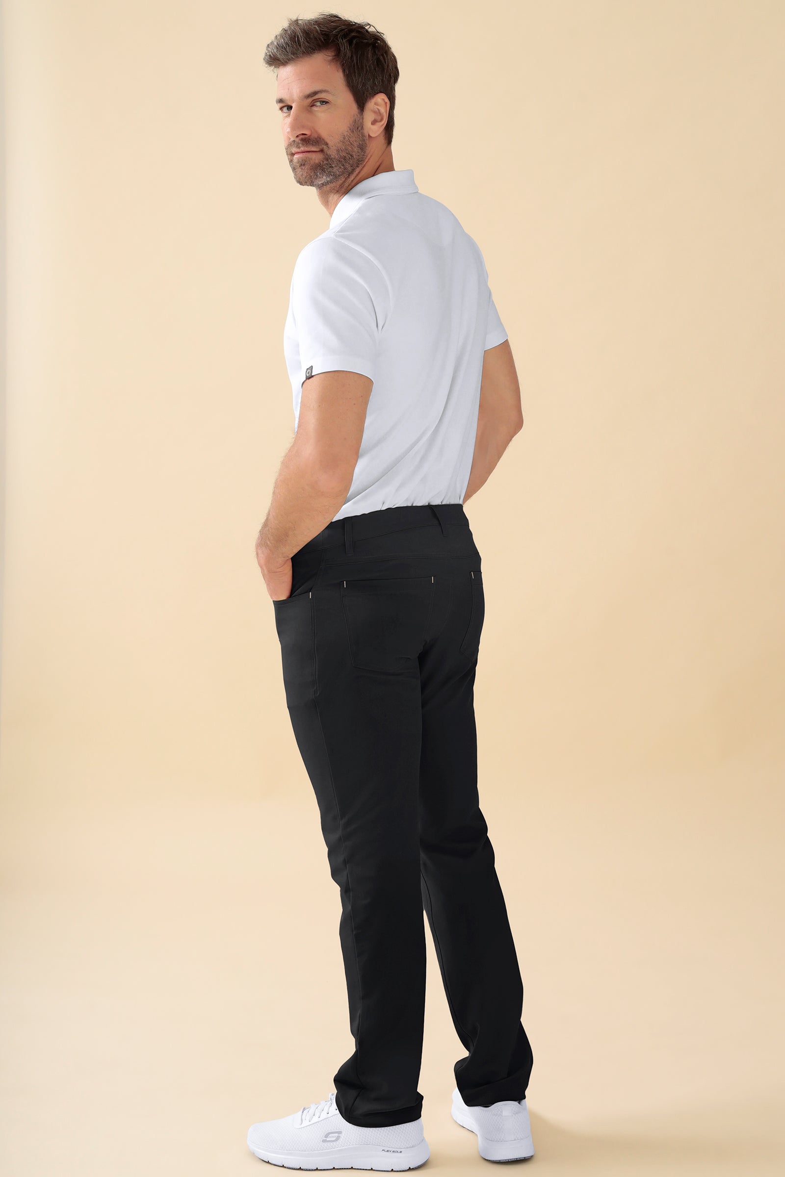 KAERE Hose Herren - 5-Pocket schwarz, Rückansicht