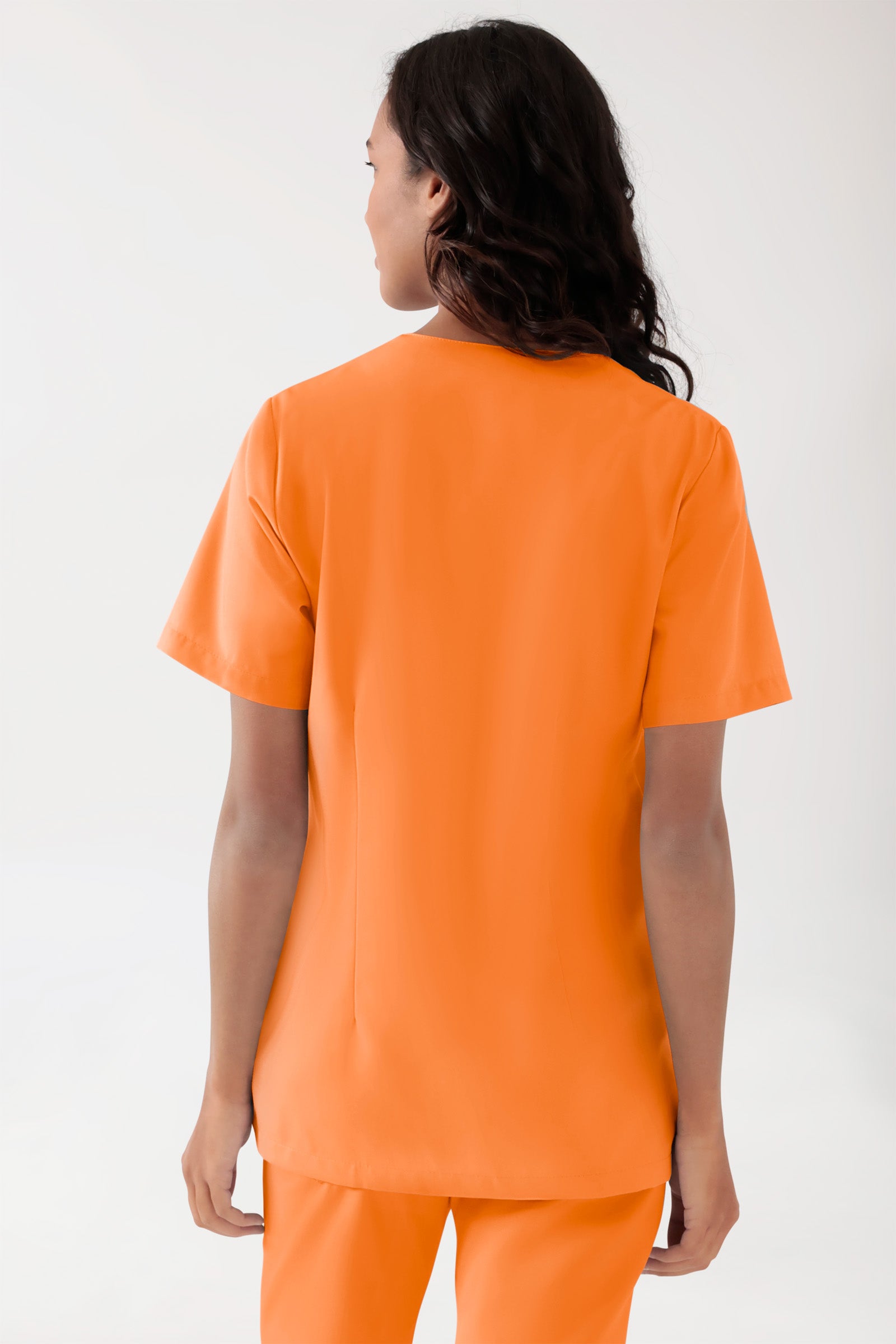 TENCEL™ Schlupfkasack Damen - V-Ausschnitt brillant orange