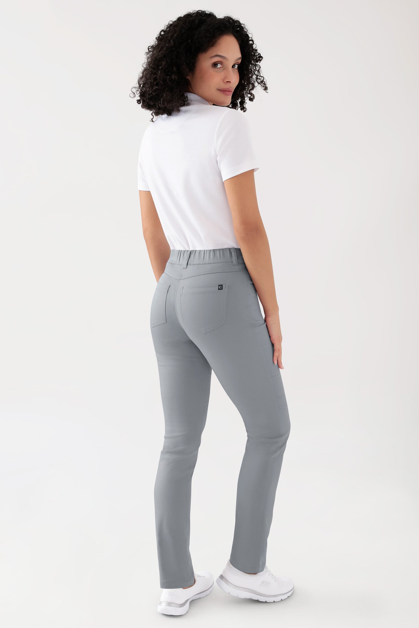 COMFY FLEX 5-Pocket Hose Damen - gerades Bein grau