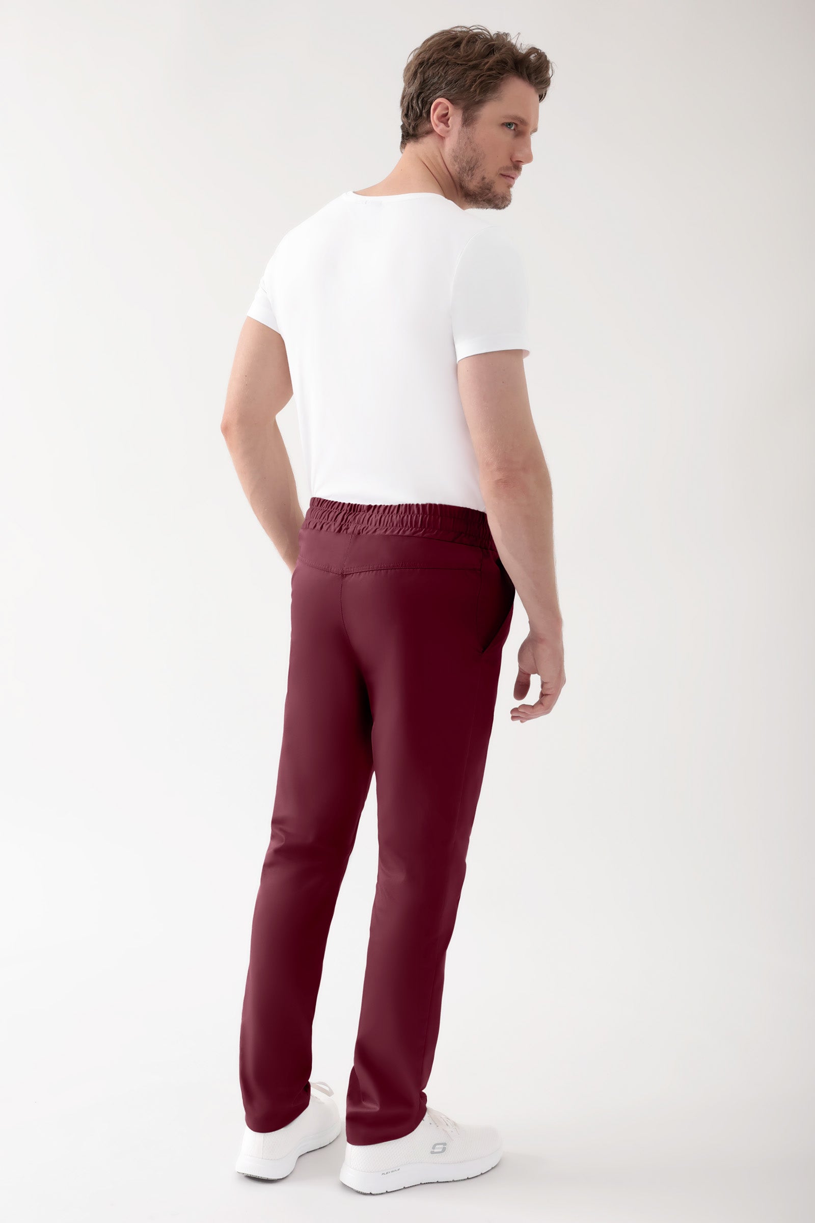 CORE Hose Unisex - hoher Bund bordeaux, Rückansicht