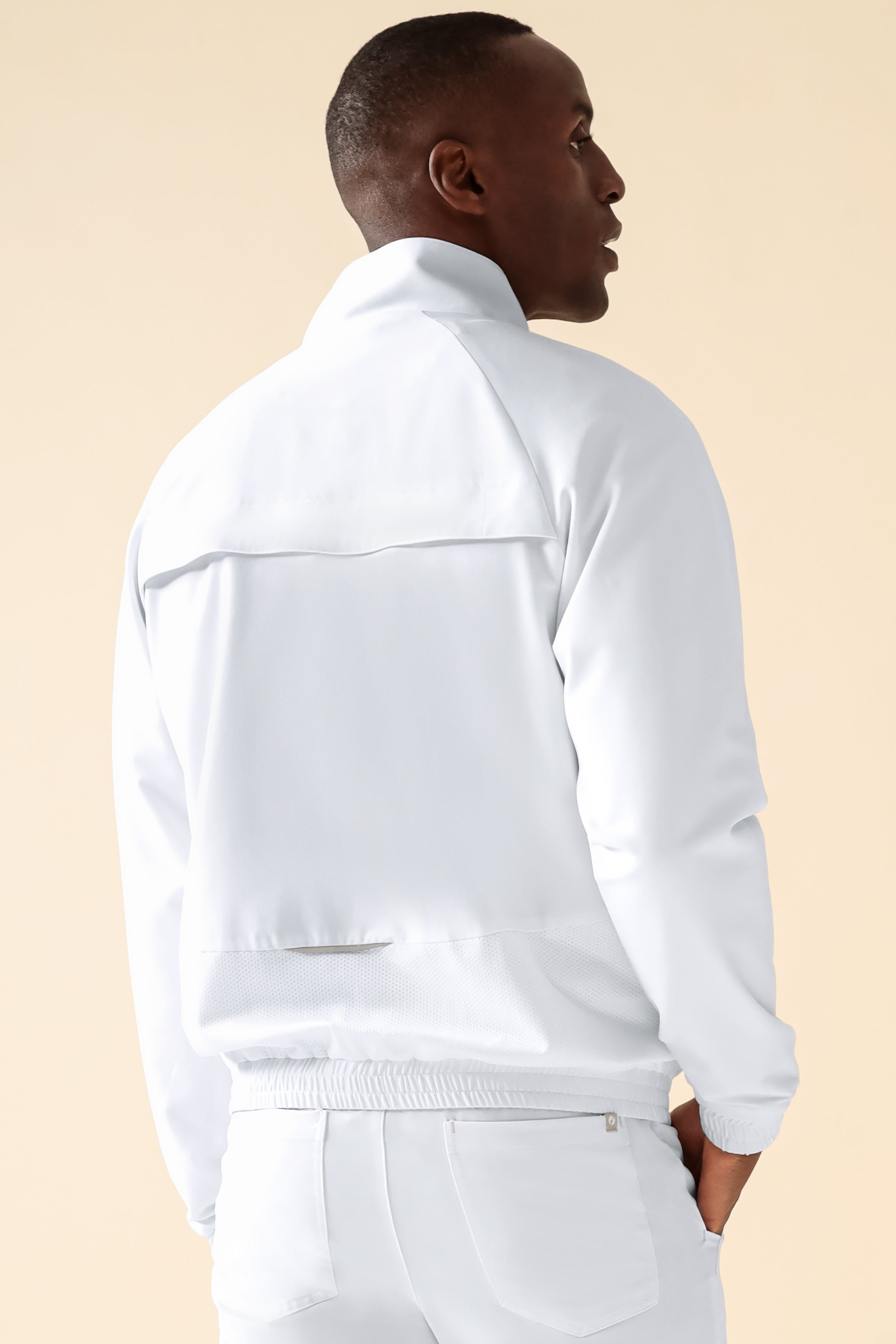 KAERE Blousonjacke Herren - mit elastischen Bündchen weiß