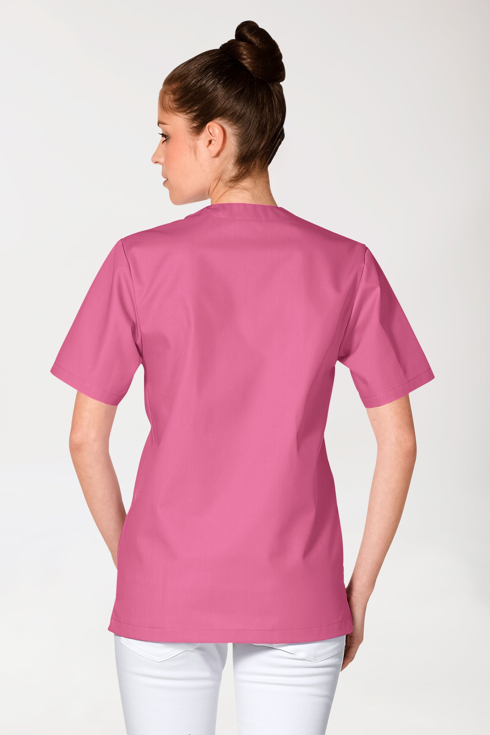 JUST STRONG Schlupfkasack Unisex - V-Ausschnitt rosenholz, Rückansicht