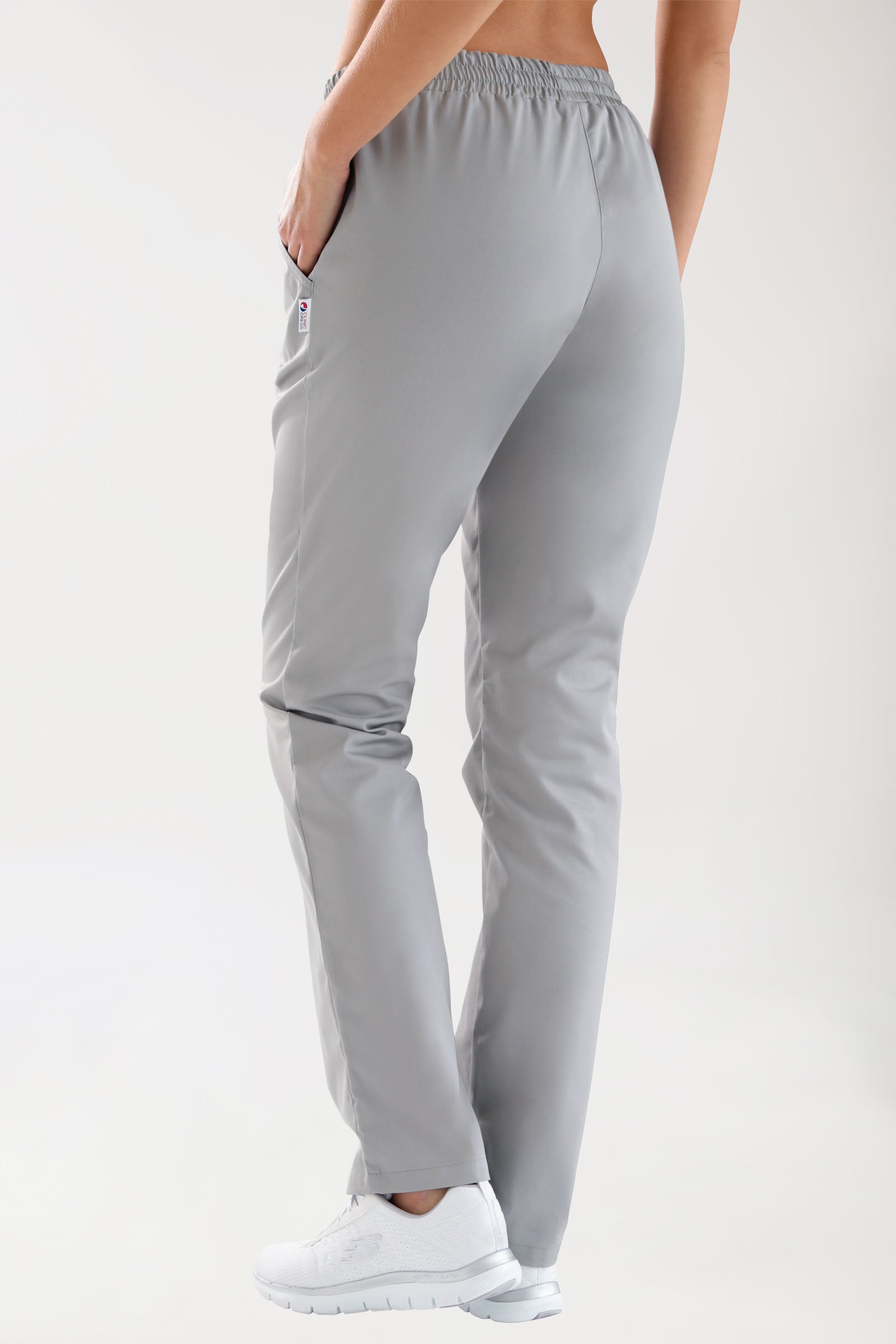 CORE Hose Damen - leicht vertiefter Bund grau, Rückansicht