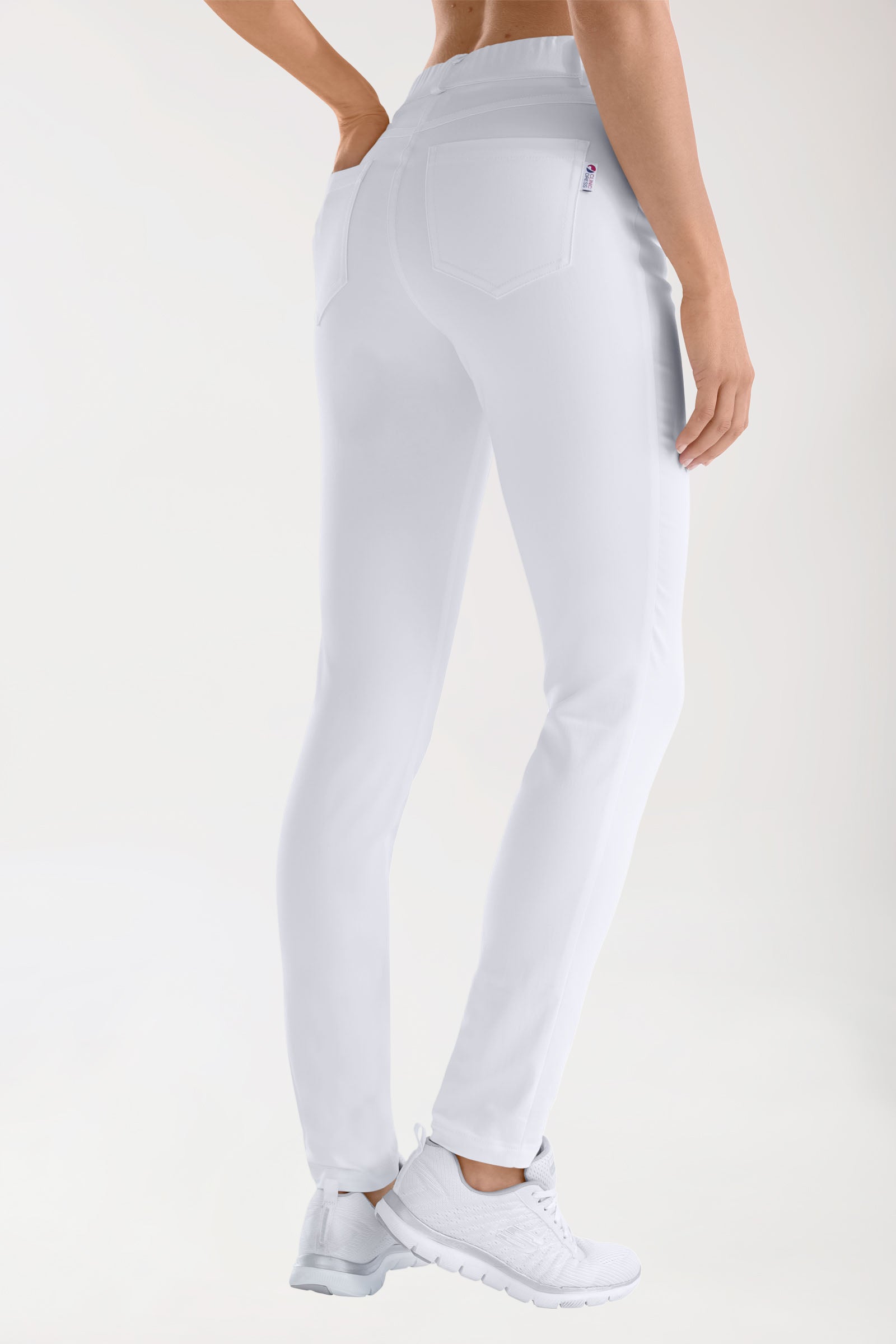 COMFY FLEX 5-Pocket Hose Damen - schlankes Bein weiß