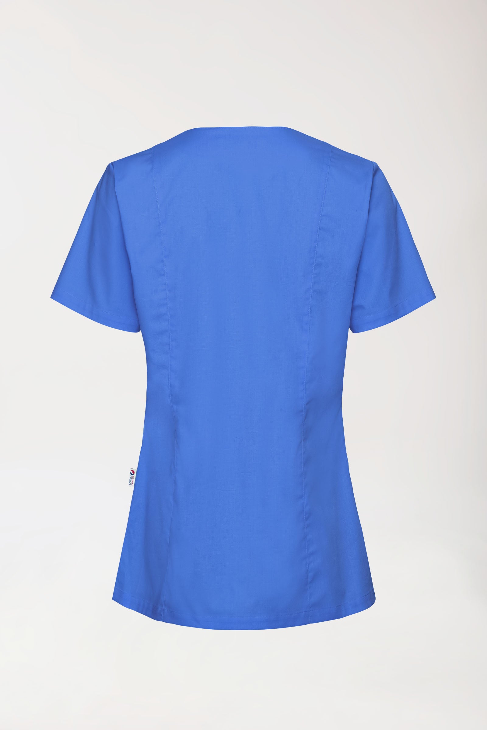 Stretch Kasack Damen - durchgeknöpft königsblau