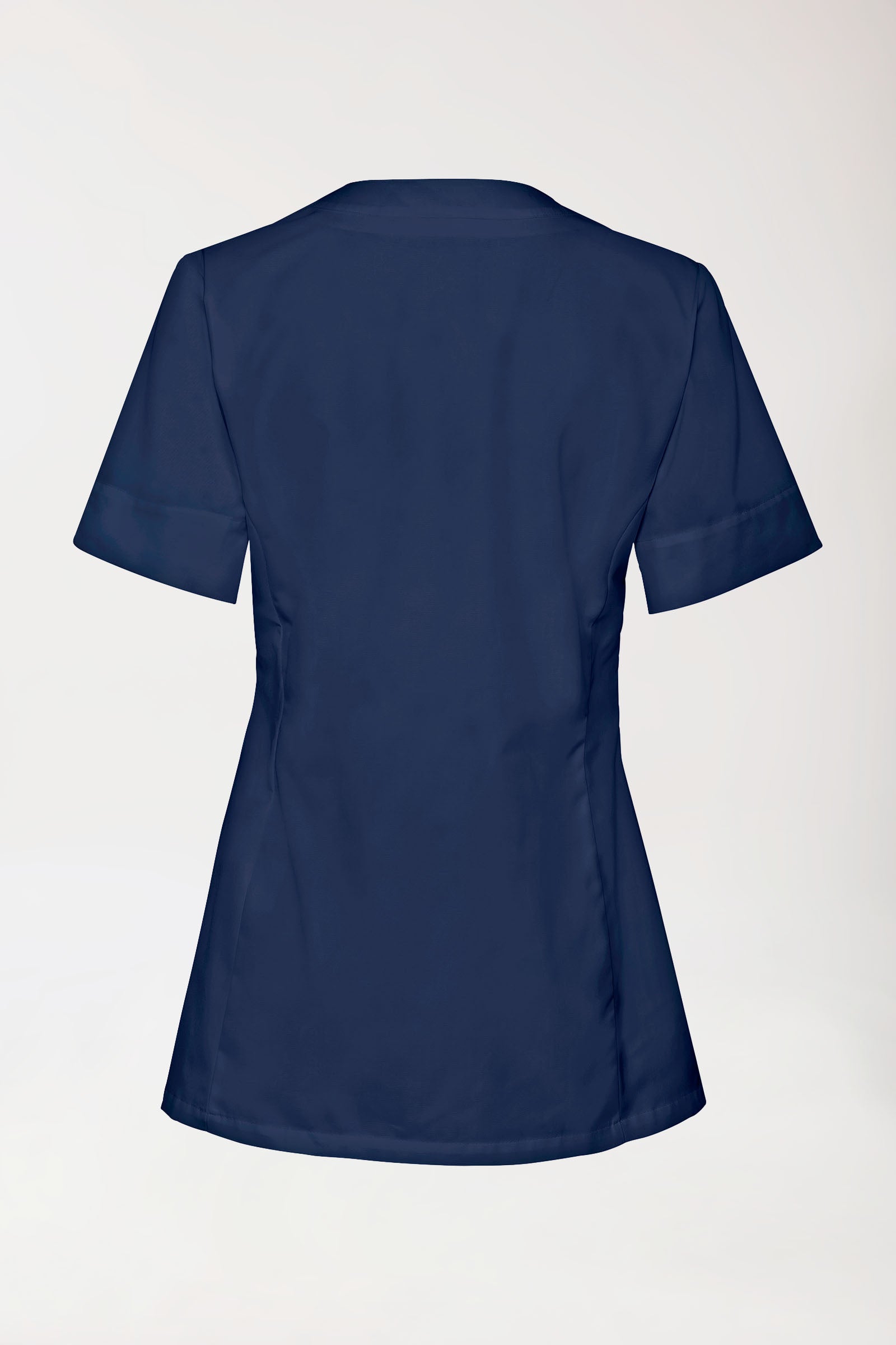 Beauty Kasack Damen - verdeckte Knopfleiste navy, Rückansicht