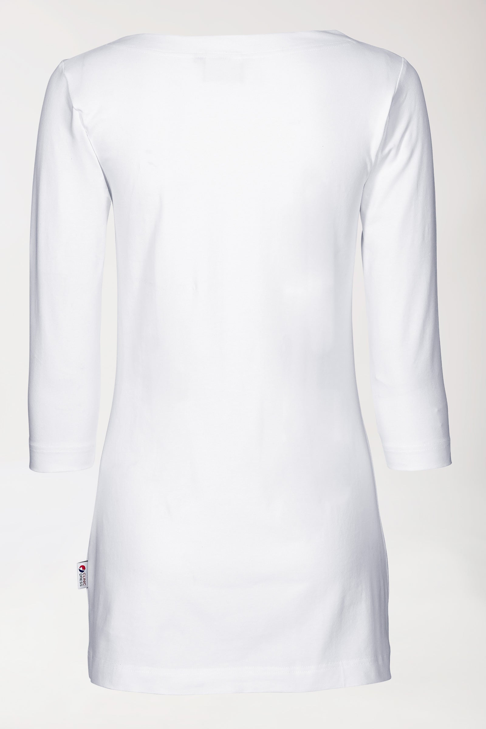 Longshirt Damen - 3/4 Arm weiß, Rückansicht