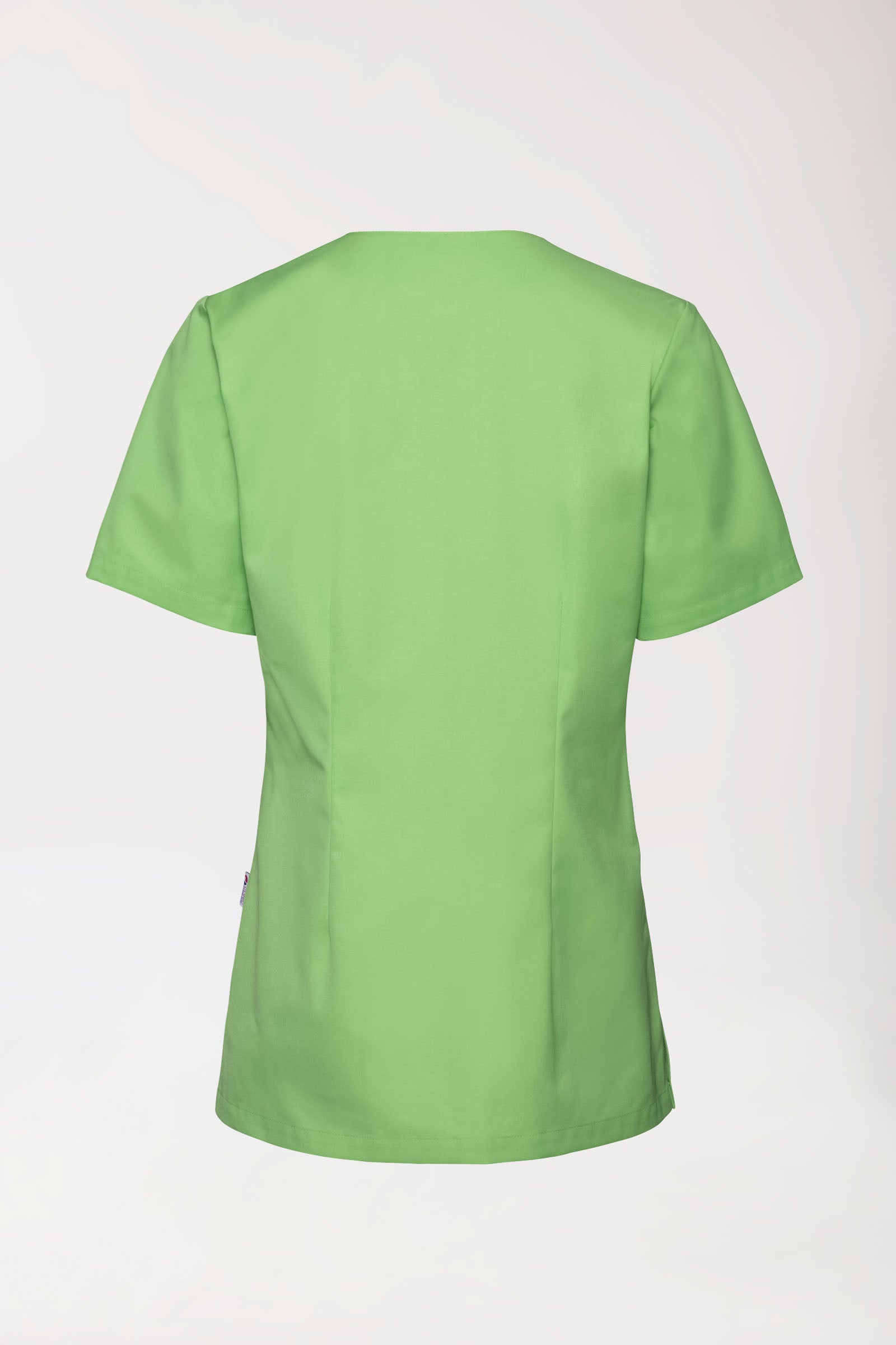 JUST STRONG Schlupfkasack Damen - V-Ausschnitt apfelgrün, Rückansicht