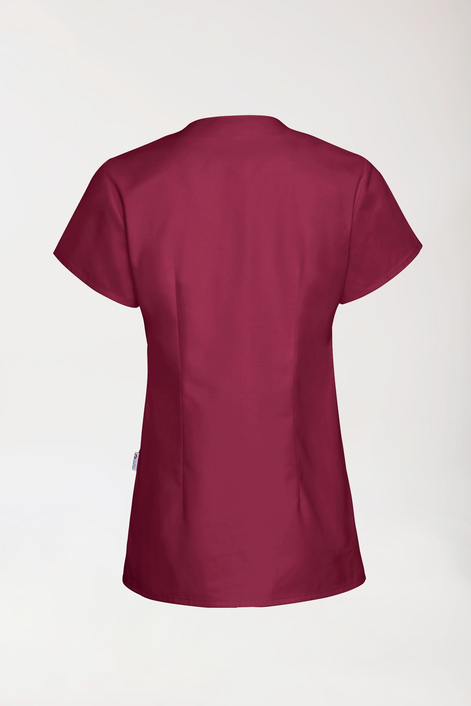 JUST STRONG Schlupfkasack Damen - eckiger Ausschnitt bordeaux, Rückansicht