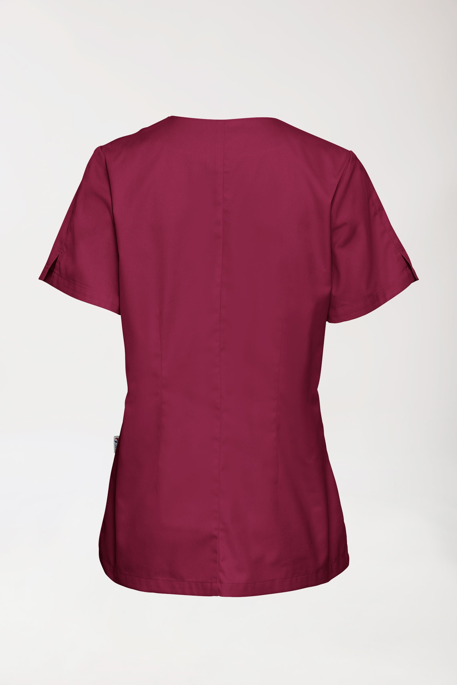 CORE Schlupfkasack Damen curved fit - mit Druckknöpfen bordeaux