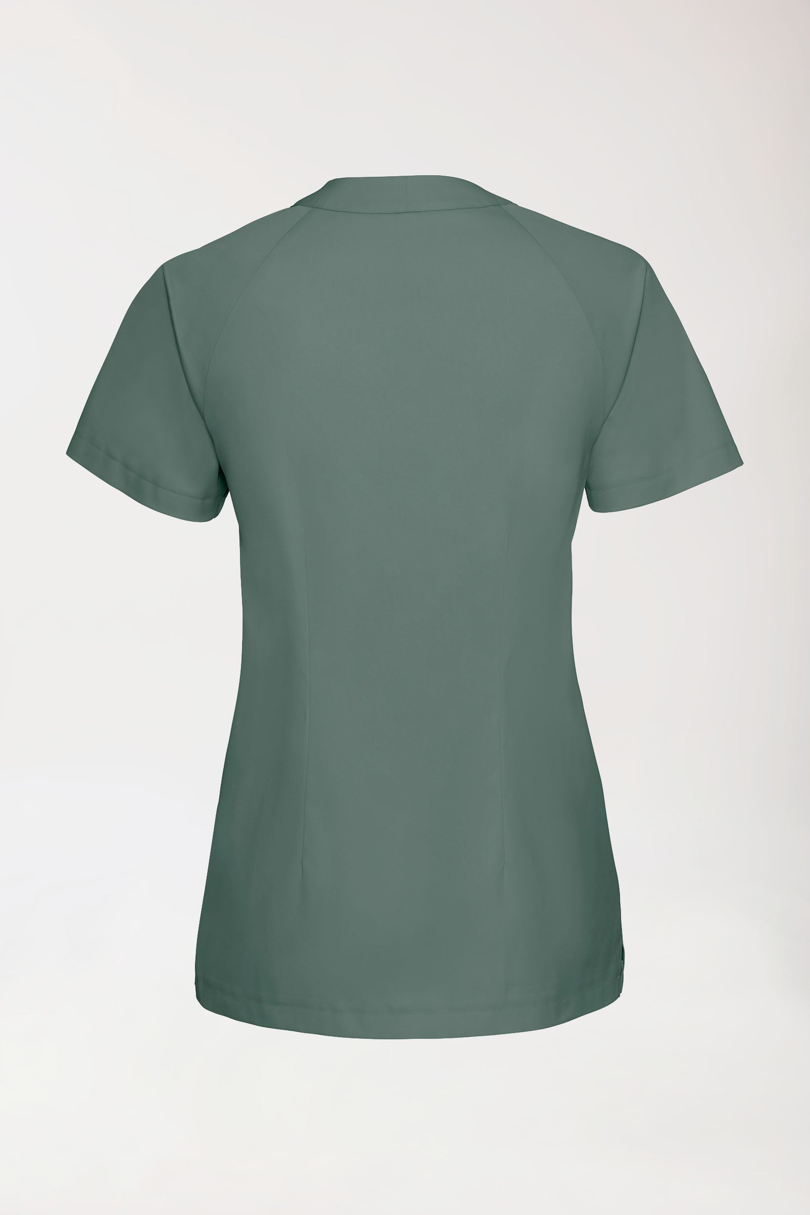 DER Kasack-Kasack Damen - V-Ausschnitt dunkelgrün, Rückansicht