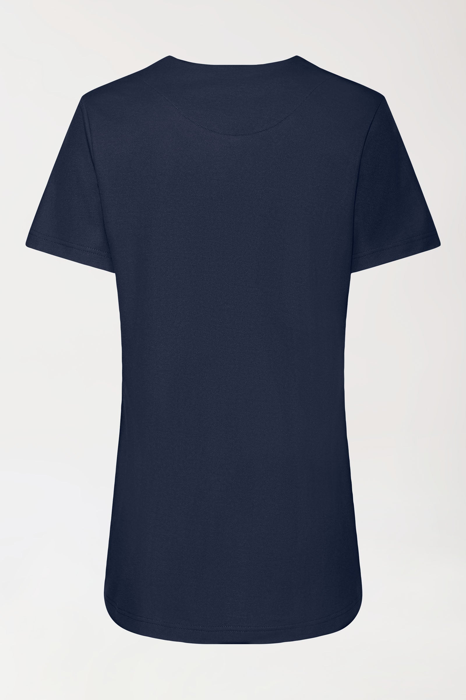 COMFY FLEX Stretch Schlupfkasack Damen - Herzausschnitt navy, Rückansicht