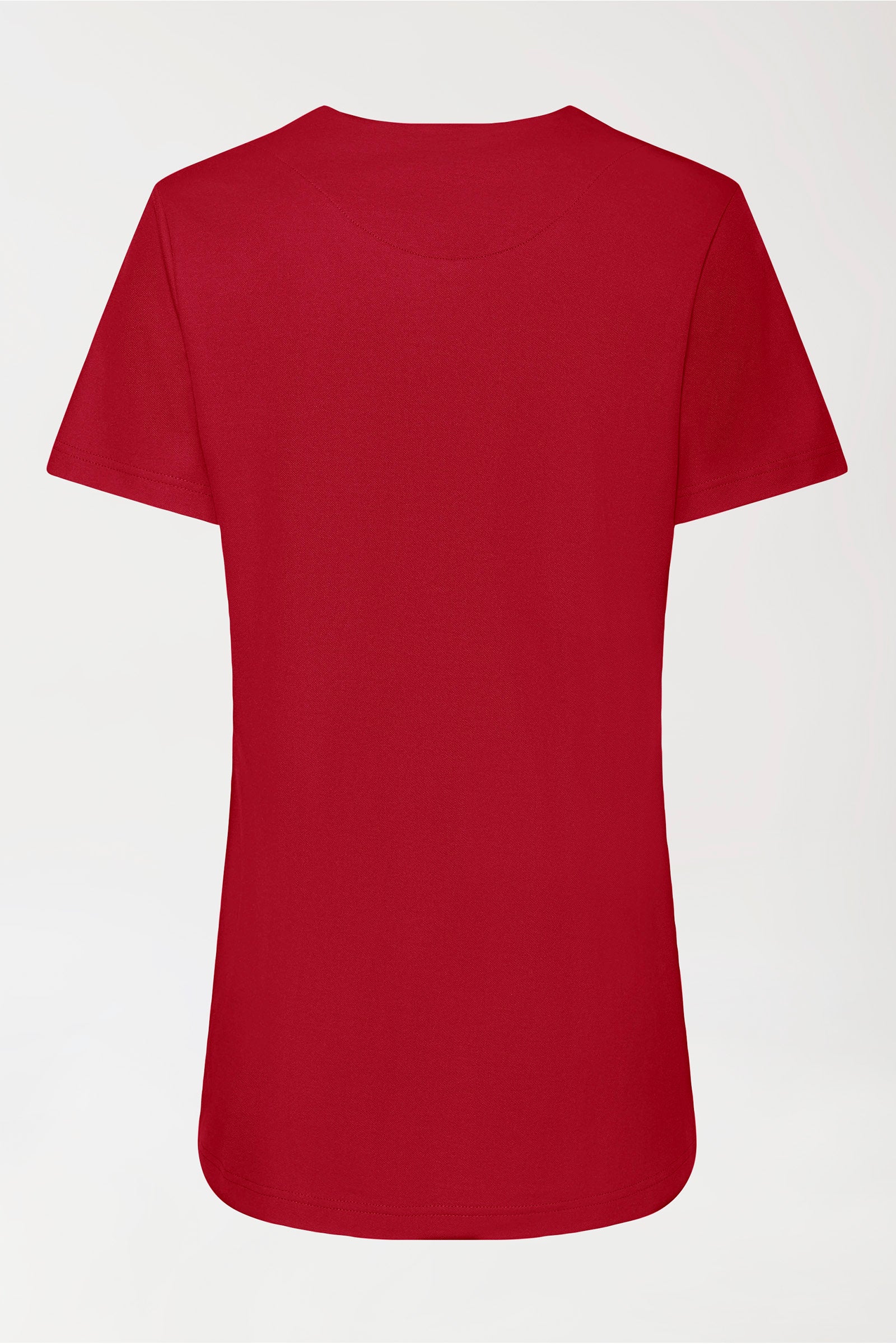 COMFY FLEX Stretch Schlupfkasack Damen - Herzausschnitt rot, Rückansicht