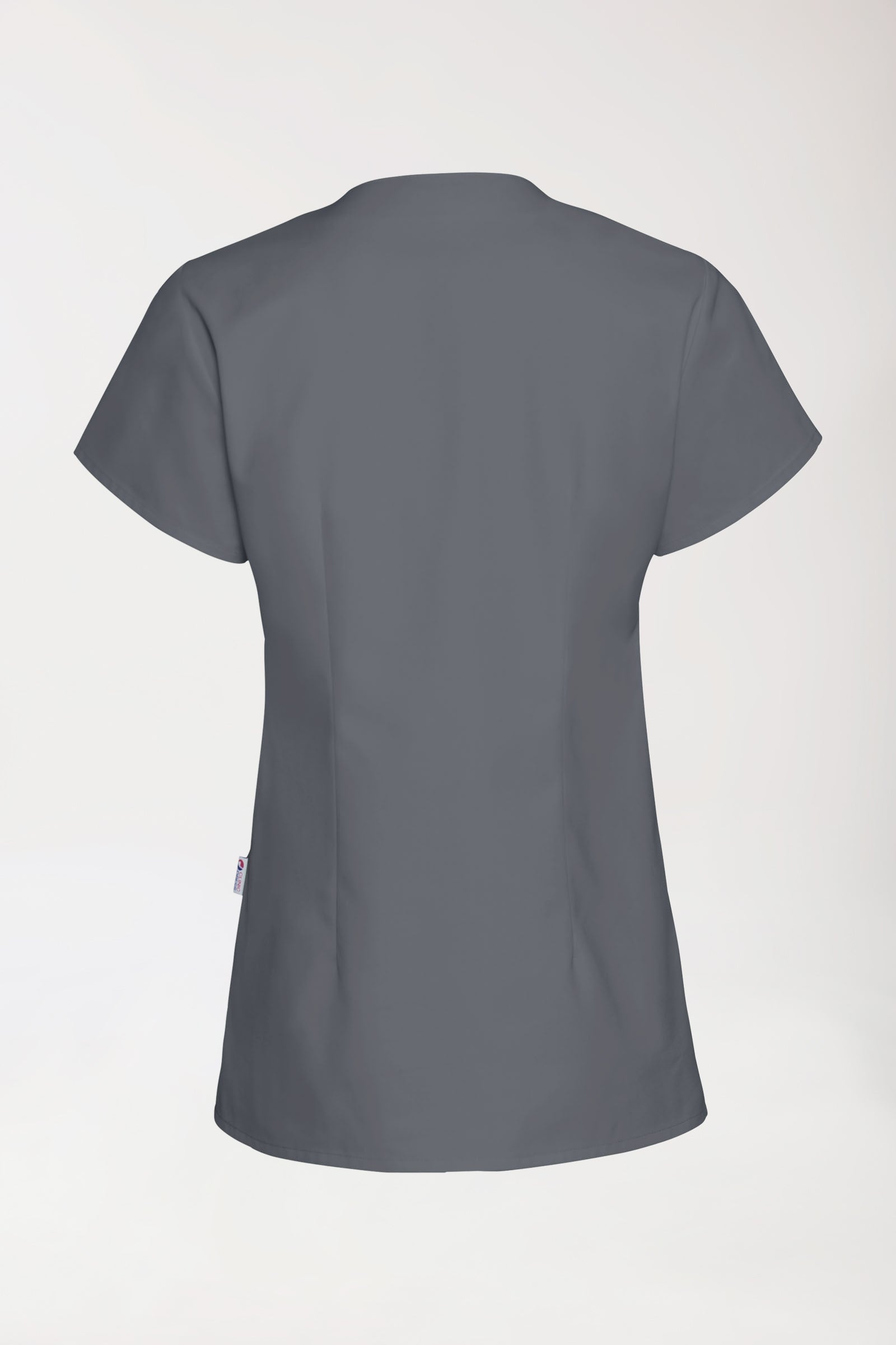 JUST STRONG Schlupfkasack Damen - eckiger Ausschnitt steingrau, Rückansicht