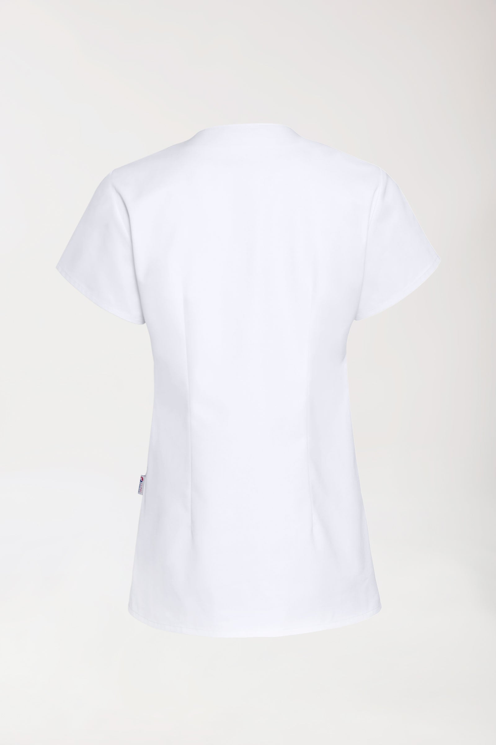 JUST STRONG Schlupfkasack Damen - eckiger Ausschnitt weiß, Rückansicht