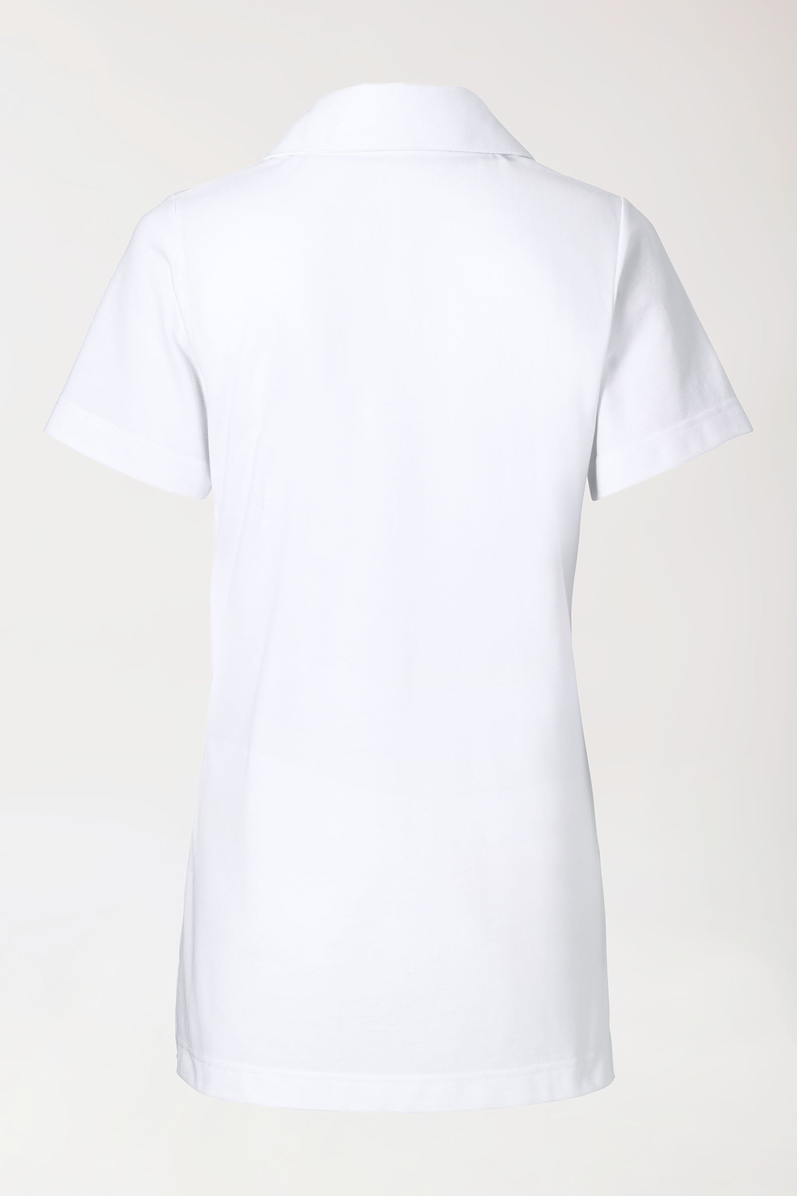 COMFY FLEX Stretch Schlupfkasack Damen - Schalkragen weiß