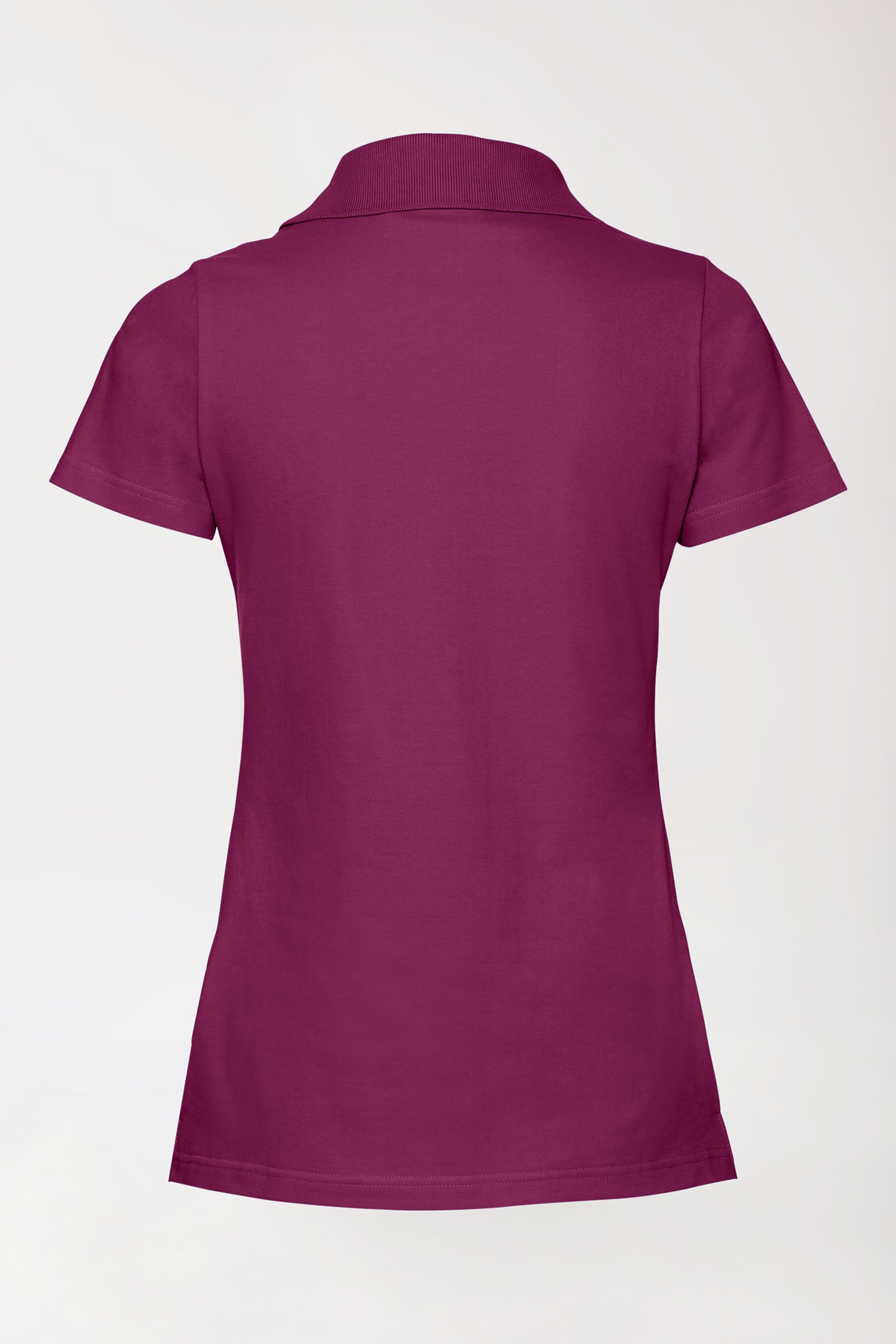 Stretch Shirt Damen - Polokragen berry, Rückansicht