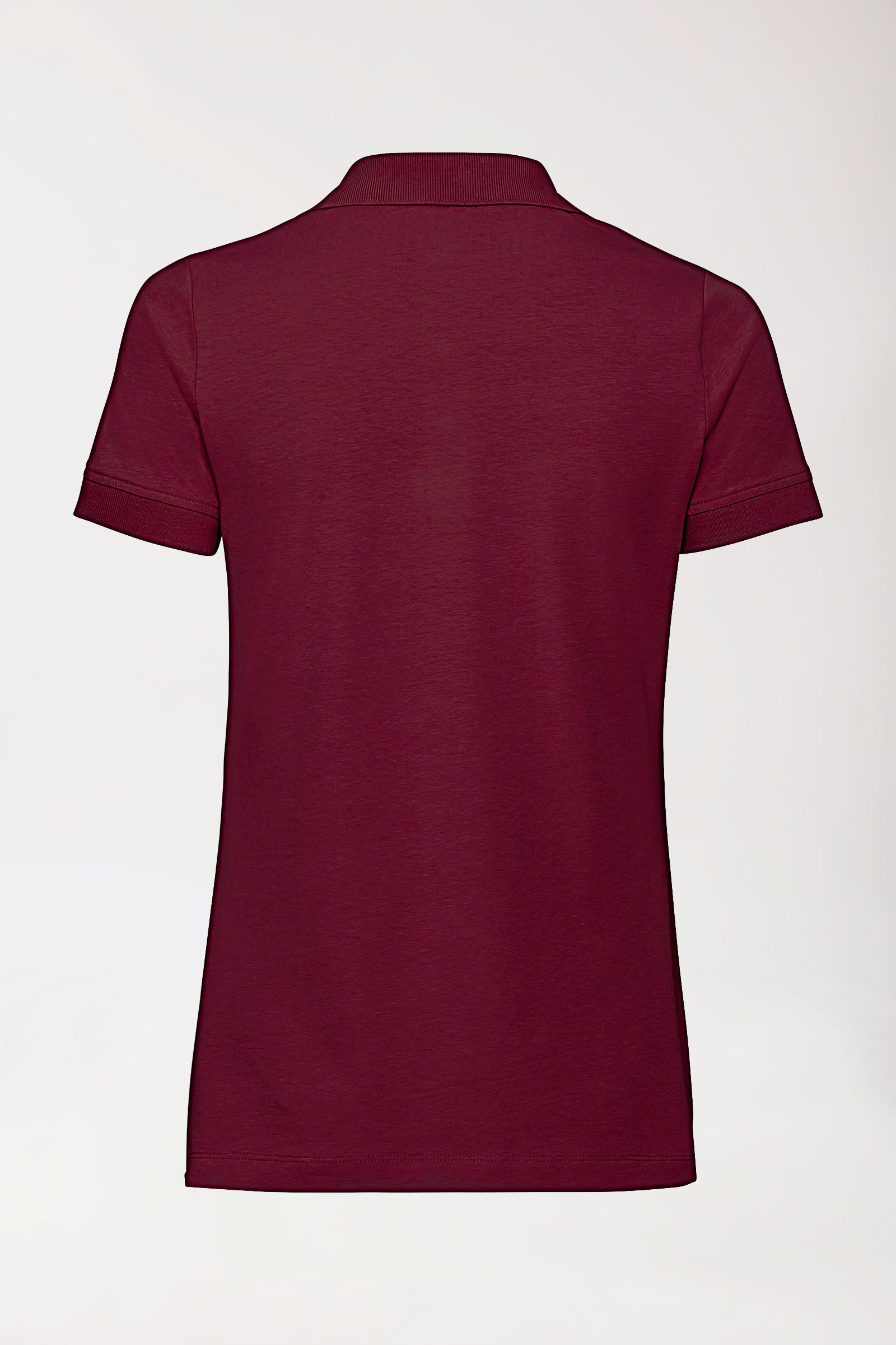 Stretch Shirt Damen - Polokragen - Knopfleiste bordeaux