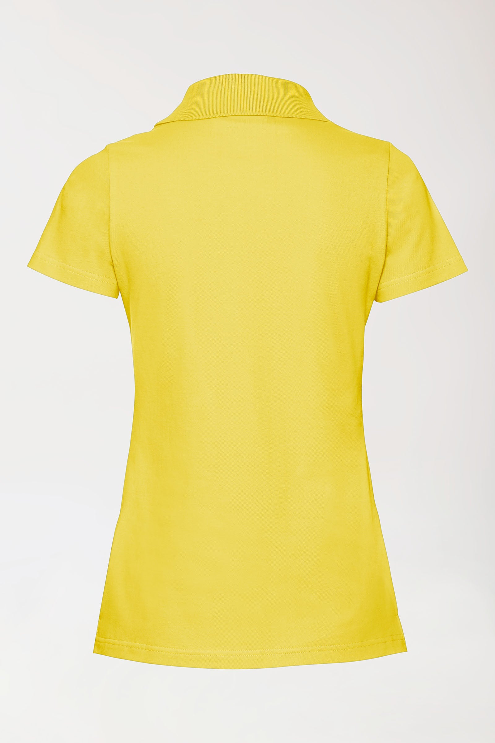 Stretch Shirt Damen - Polokragen gelb, Rückansicht