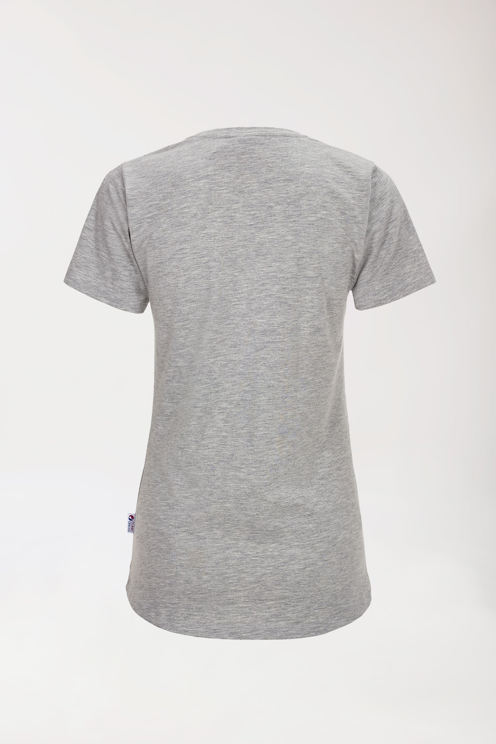 CORE Shirt Damen - Rundhals grau melange, Rückansicht