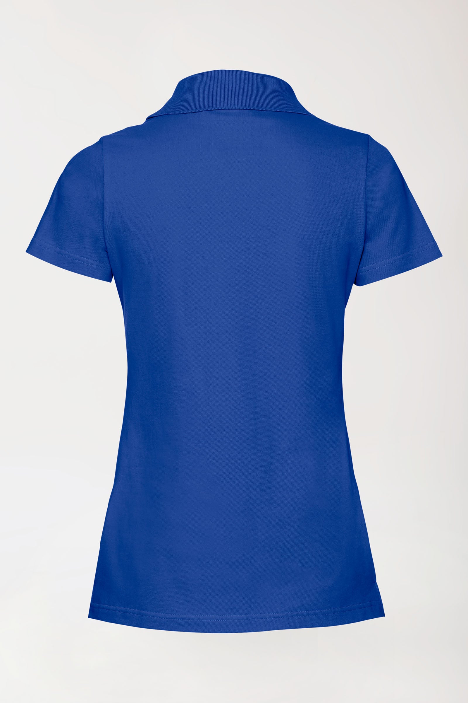 Stretch Shirt Damen - Polokragen königsblau, Rückansicht