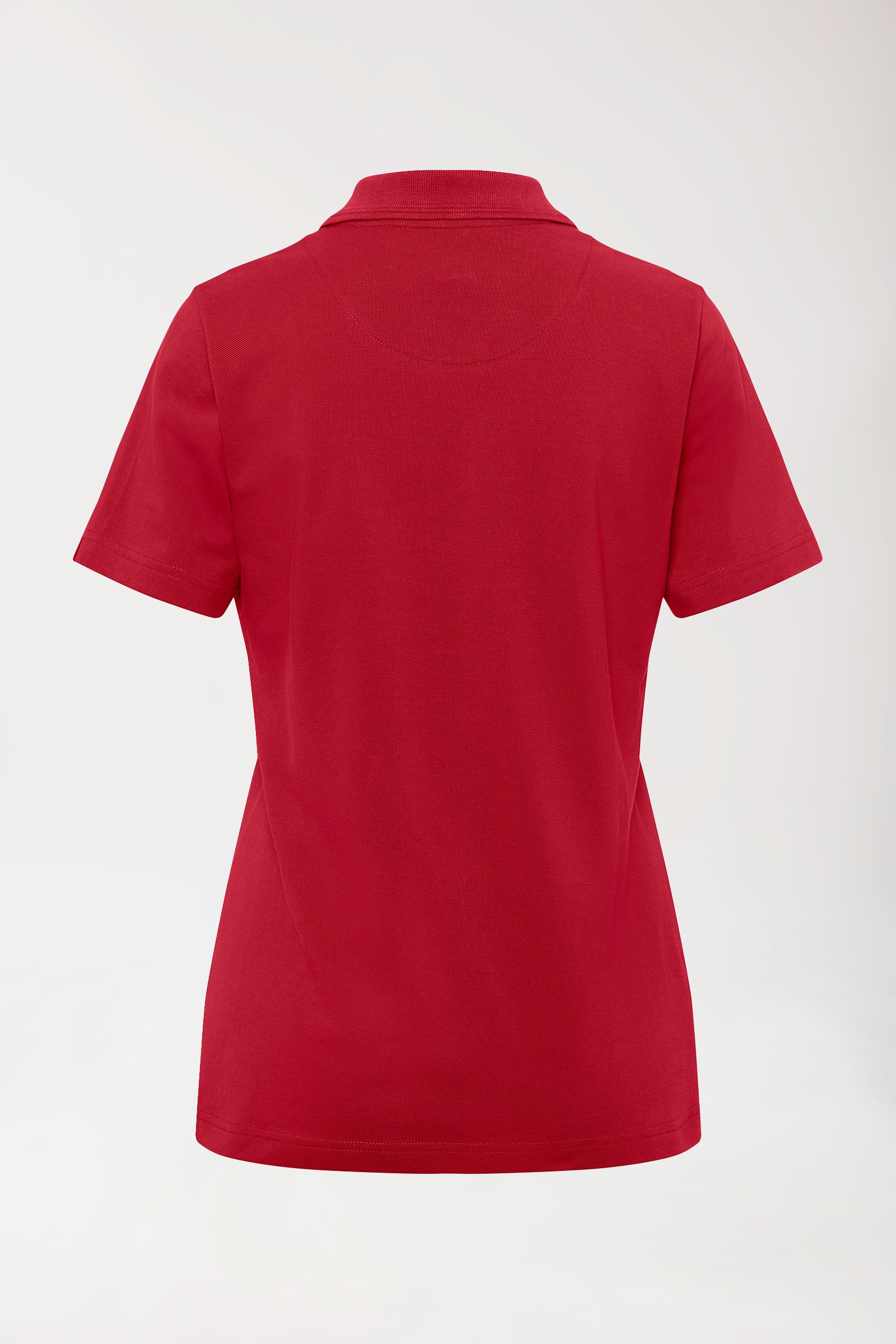 COMFY FLEX Stretch Shirt Damen - Polokragen rot, Rückansicht