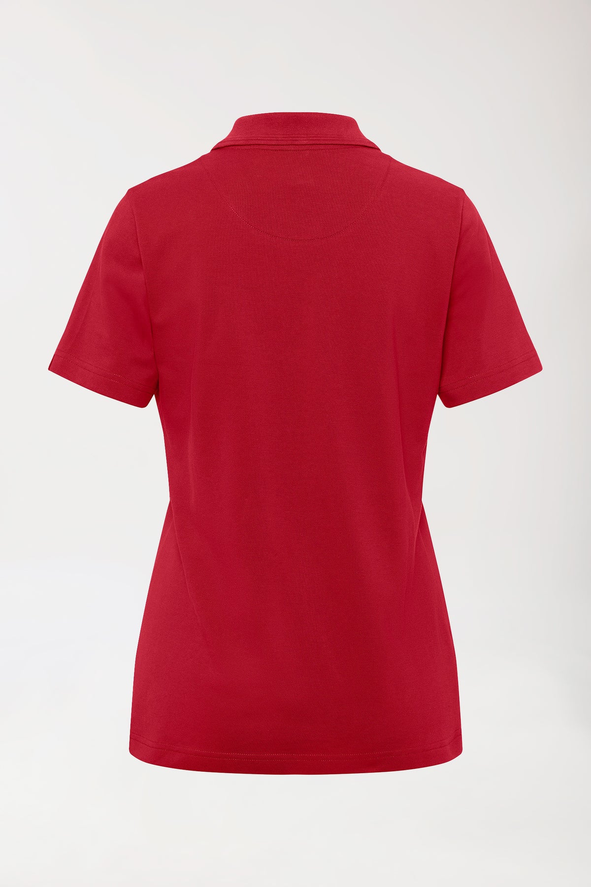 COMFY FLEX Stretch Shirt Damen - Polokragen rot, Rückansicht
