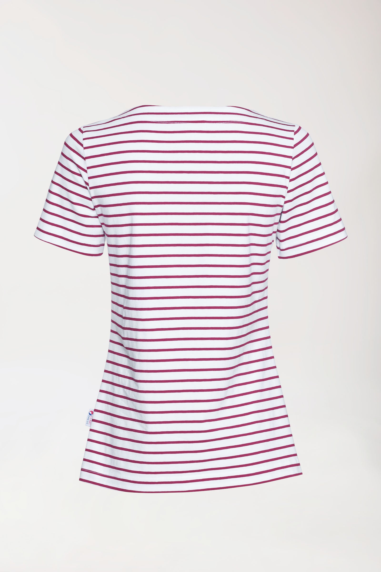 Shirt Damen - 1/2 Arm weiß/bordeaux