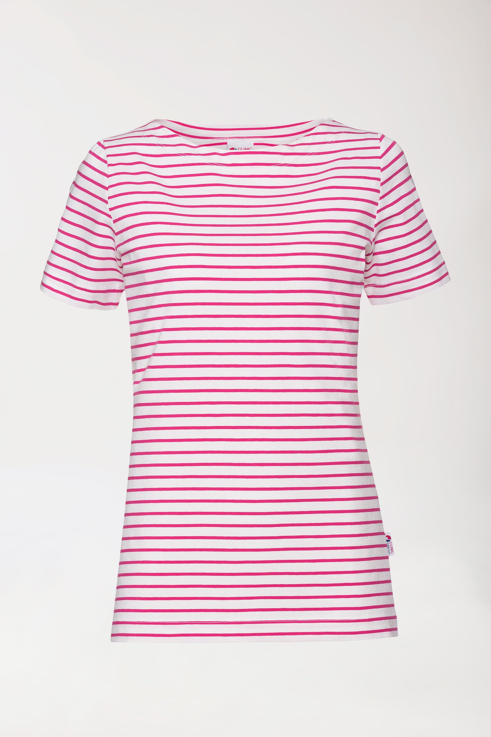 Shirt Damen - 1/2 Arm weiß/pink, Rückansicht