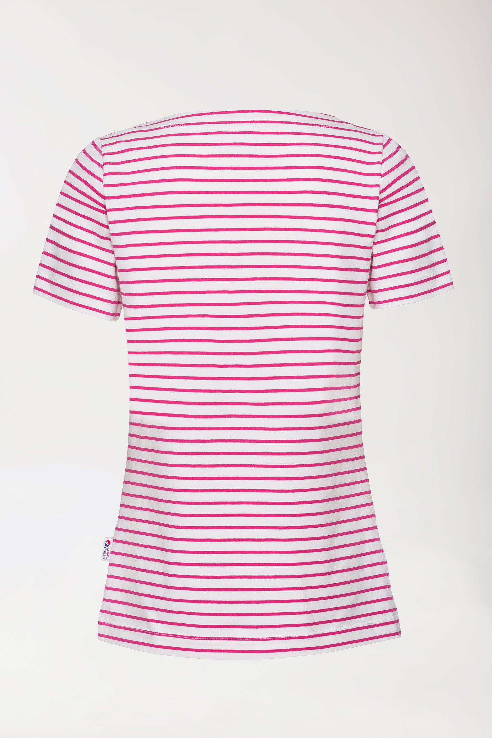 Shirt Damen - 1/2 Arm weiß/pink, Rückansicht