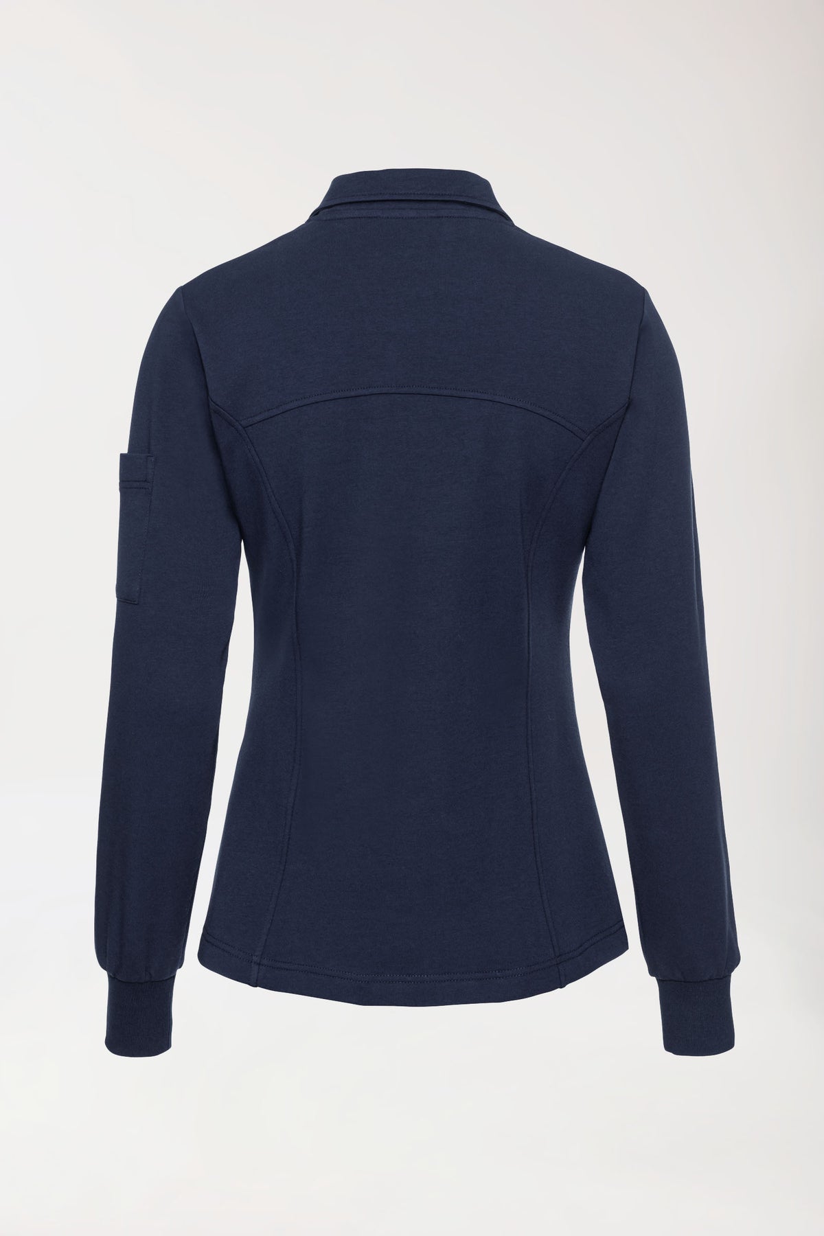 Sweatjacke Damen - Stehkragen navy, Rückansicht