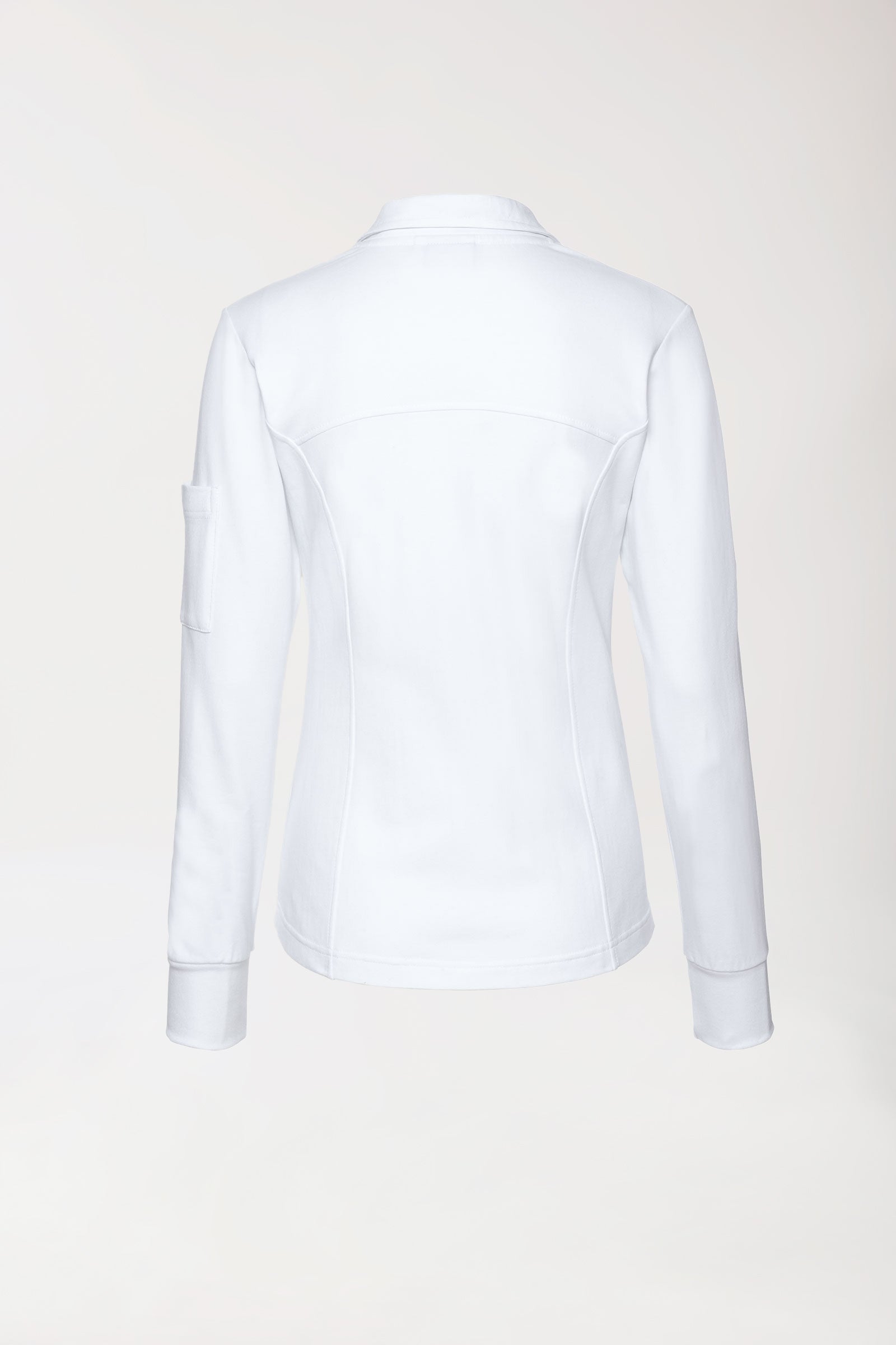 Sweatjacke Damen - Stehkragen weiß