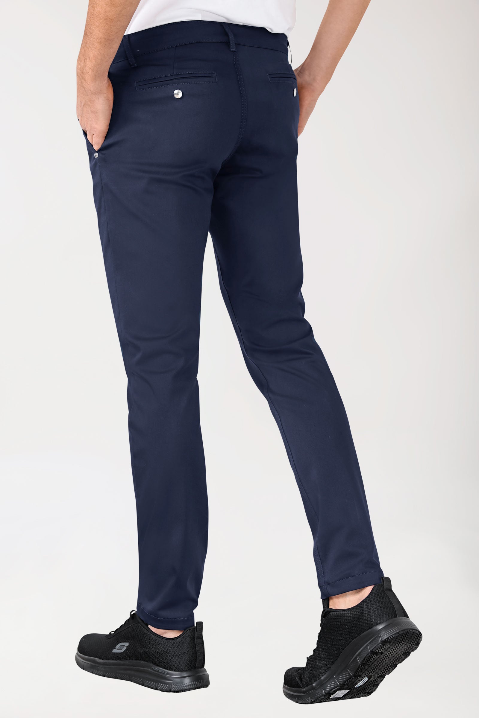 COMFY FLEX Hose Herren - Chino Style navy, Rückansicht