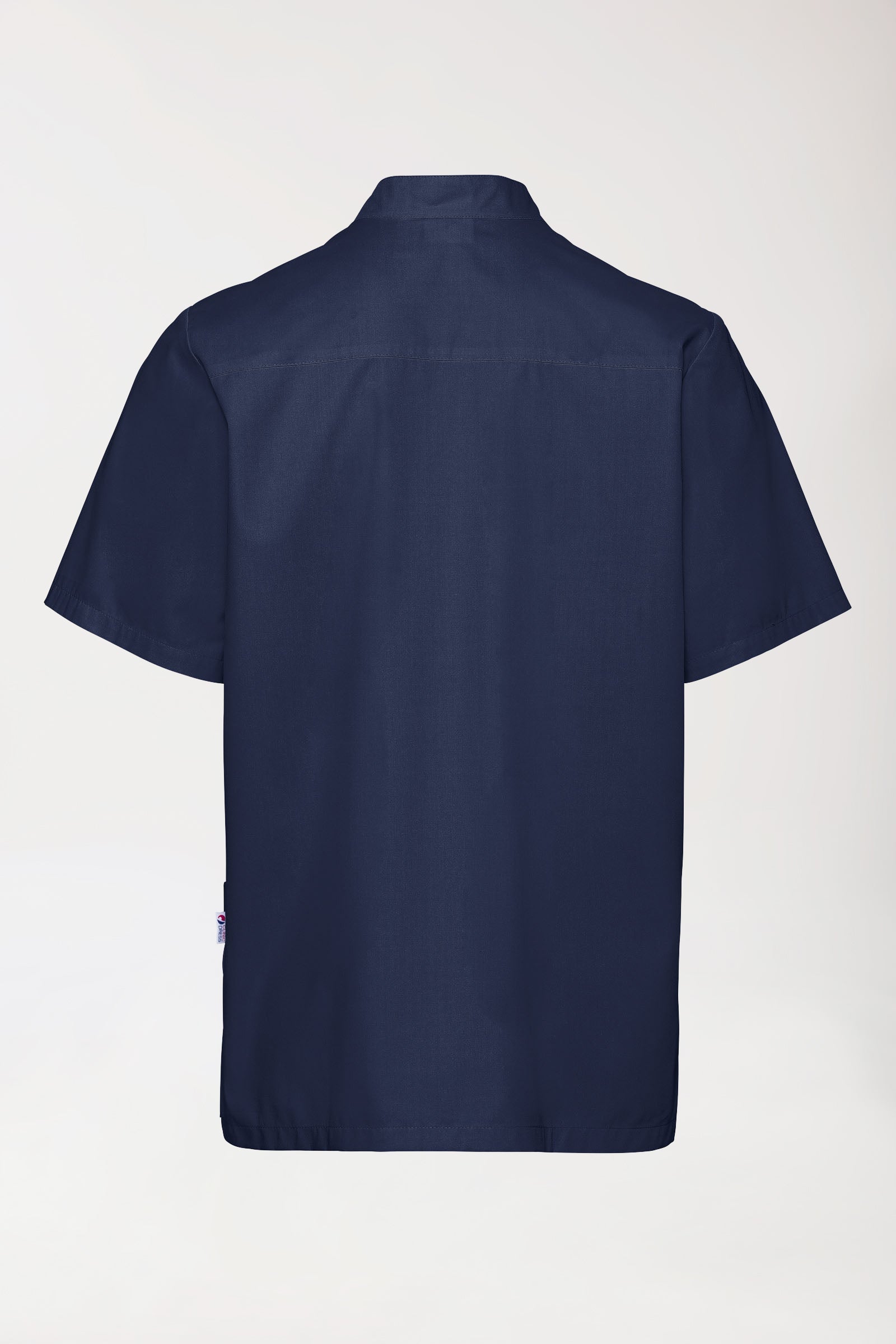 Stretch Kasack Herren - durchgeknöpft navy, Rückansicht