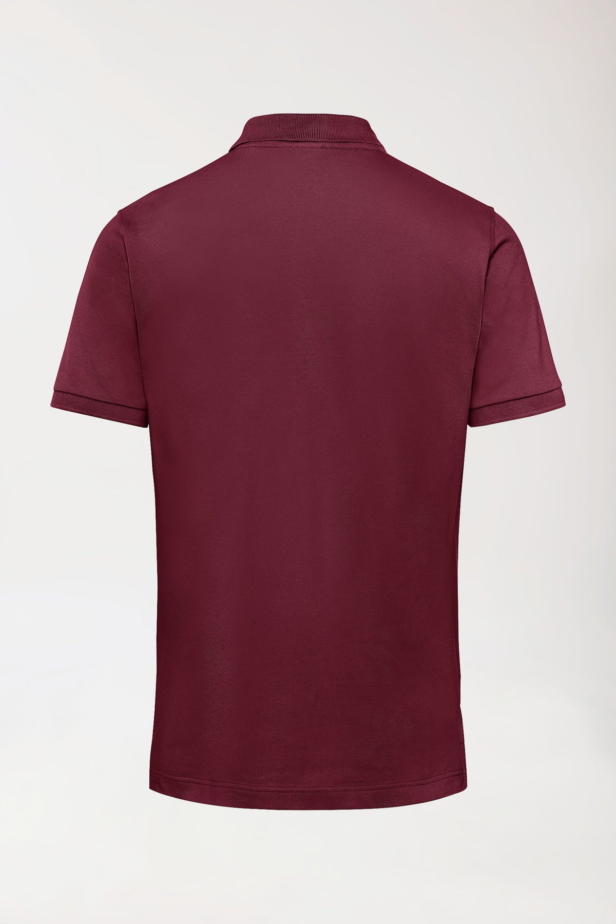 Stretch Shirt Herren - Polokragen bordeaux, Rückansicht
