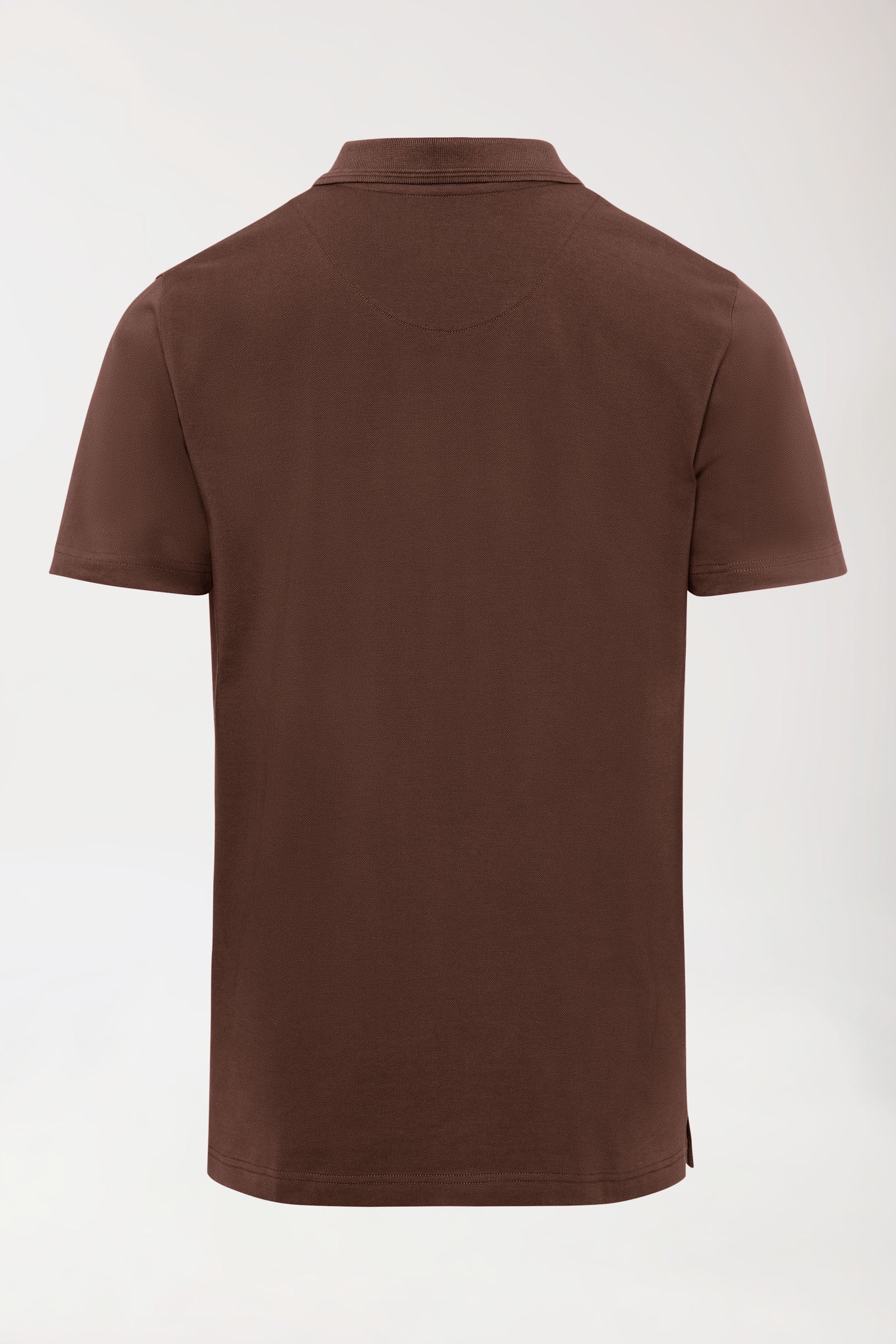COMFY FLEX Stretch Shirt Herren - Polokragen coffee, Rückansicht
