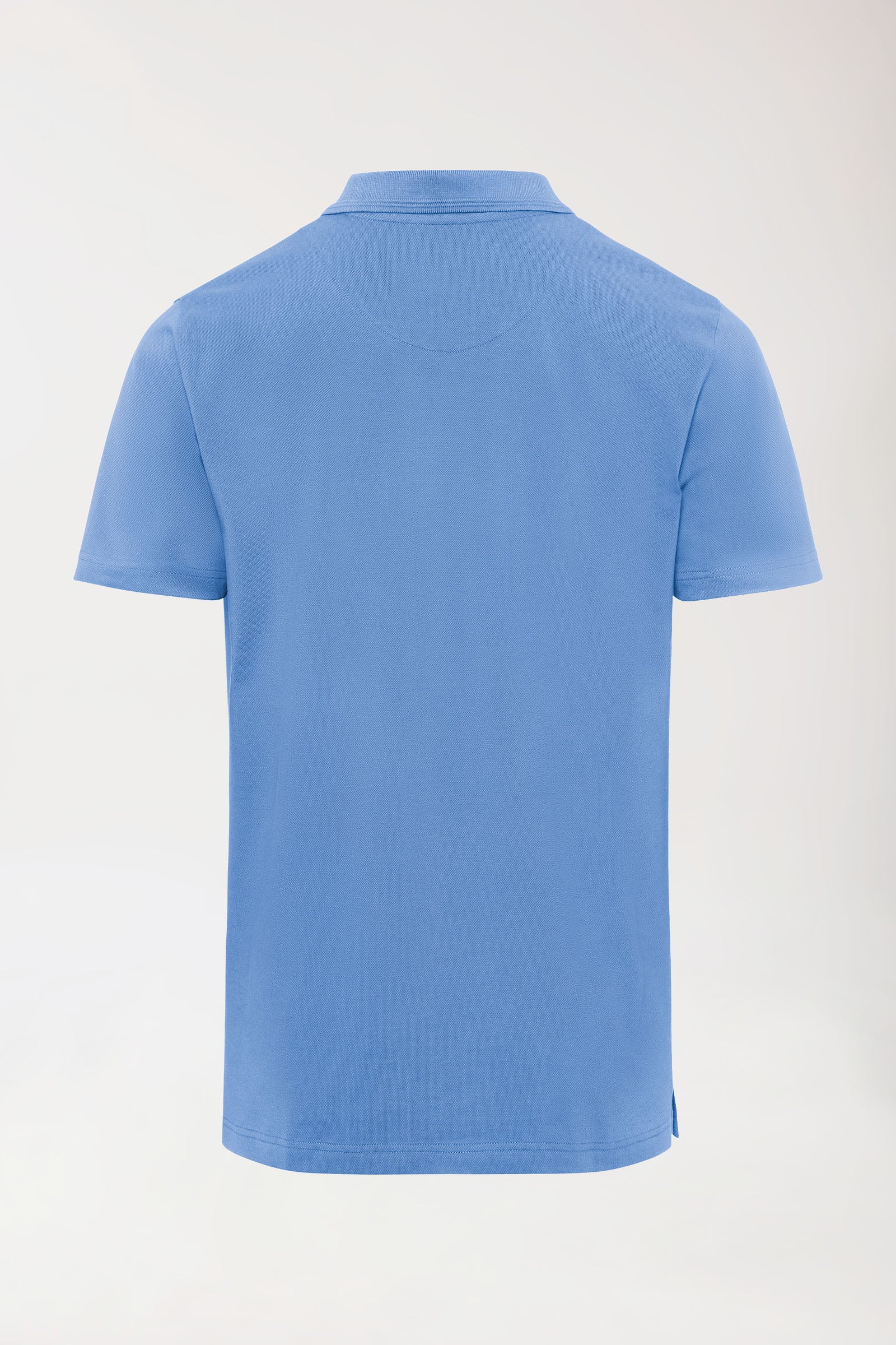 COMFY FLEX Stretch Shirt Herren - Polokragen himmelblau, Rückansicht
