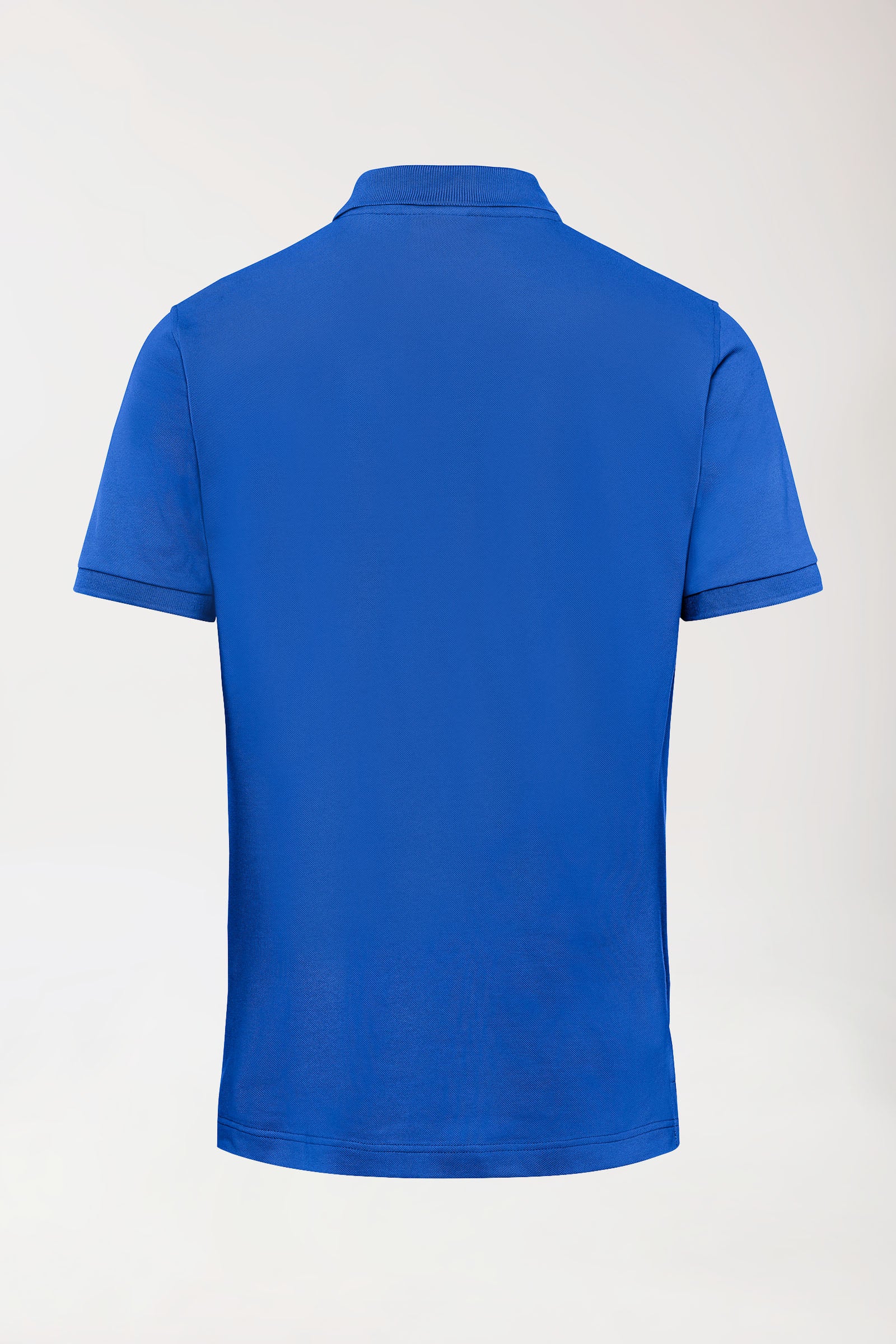 Stretch Shirt Herren - Polokragen königsblau, Rückansicht