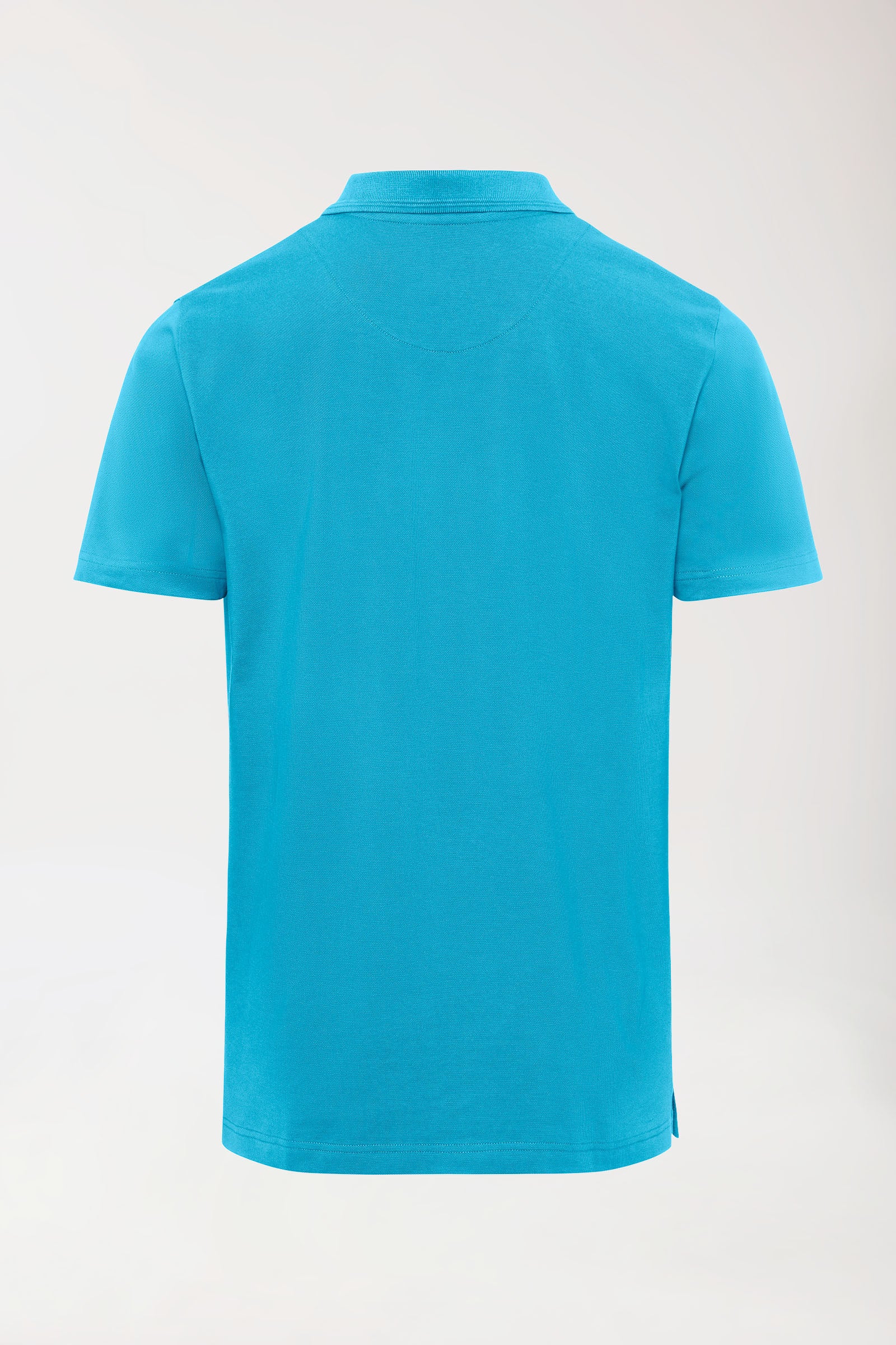 COMFY FLEX Stretch Shirt Herren - Polokragen türkis, Rückansicht