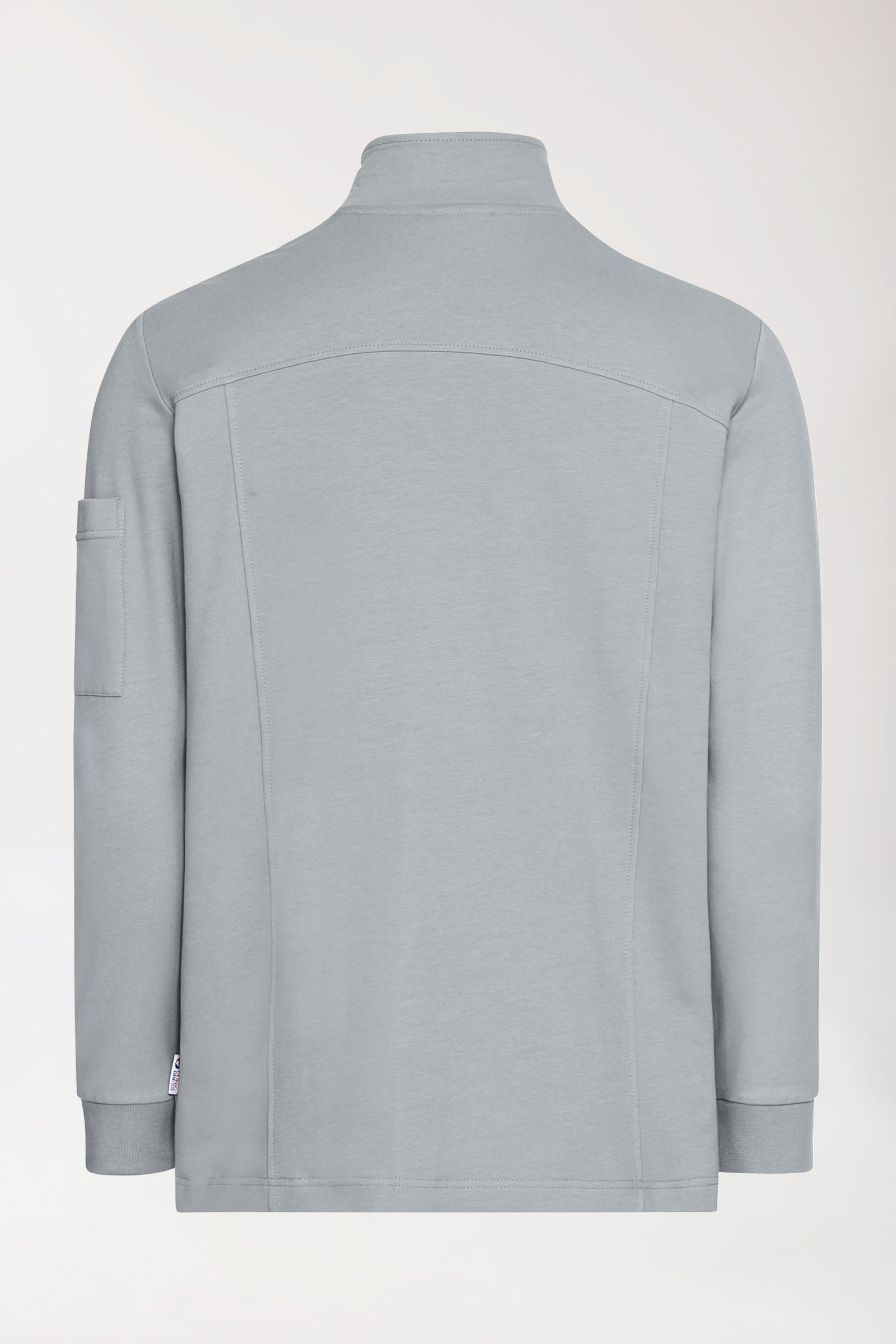 Sweatjacke Herren - Stehkragen grau, Rückansicht