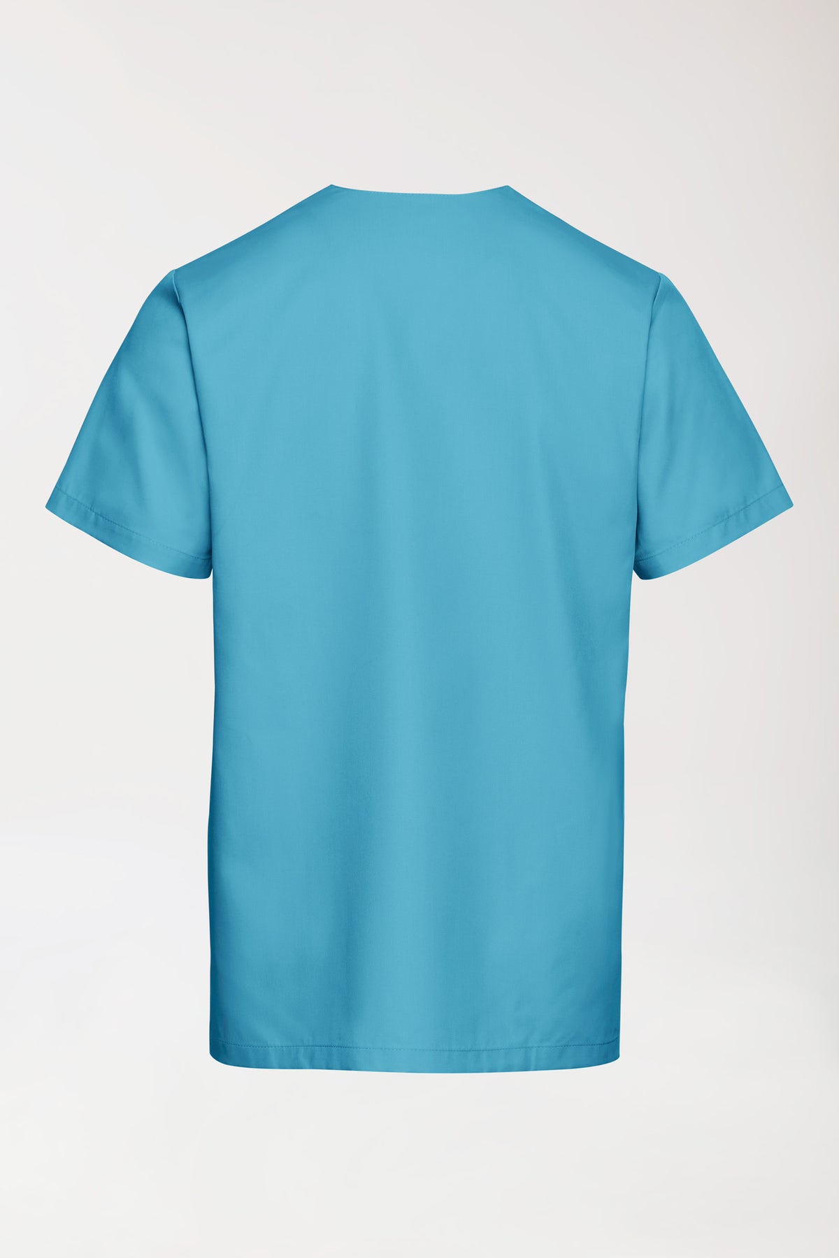 TENCEL™ Schlupfkasack Herren - V-Ausschnitt dark türkis, Rückansicht