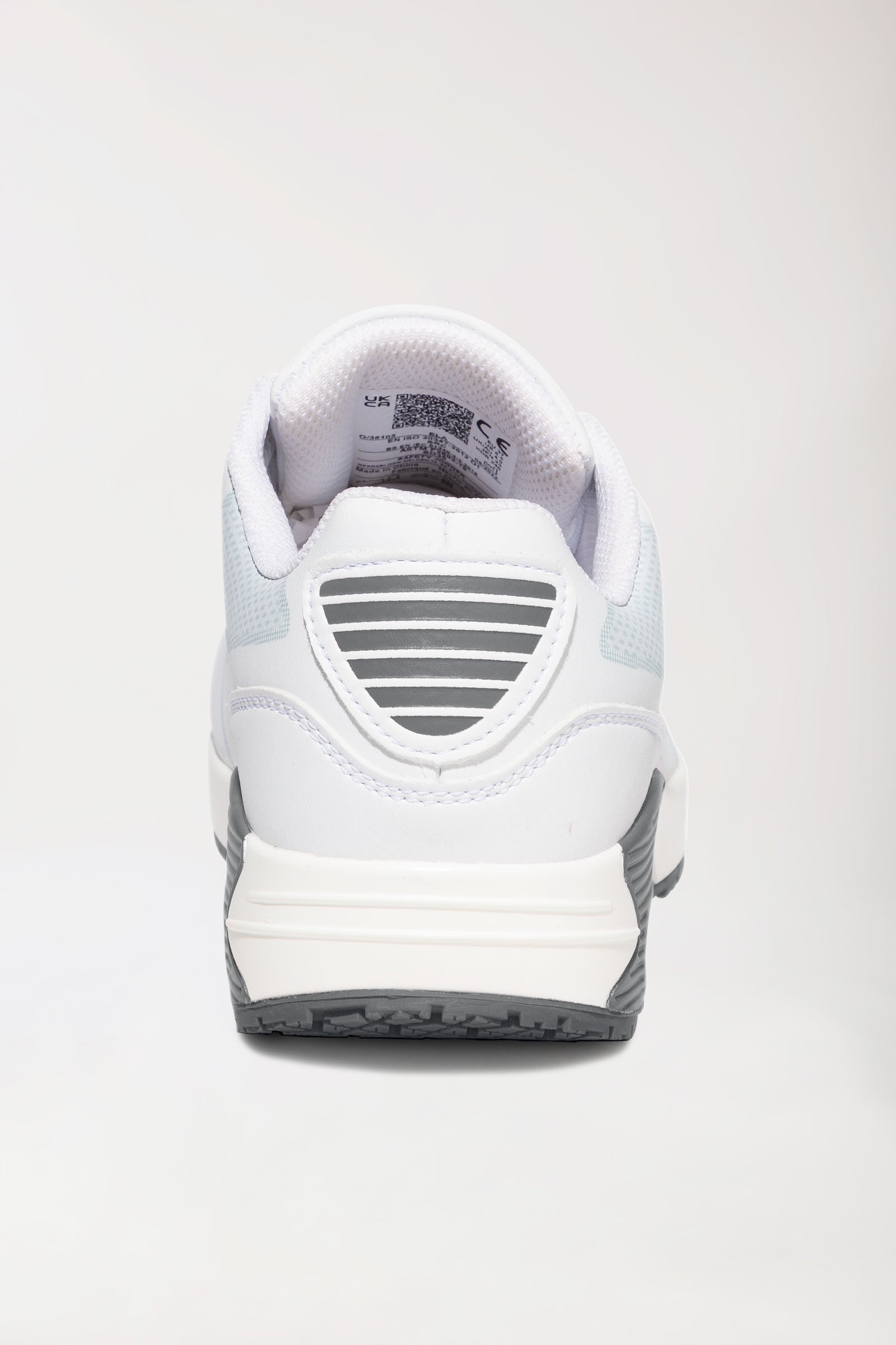 Damen Berufsschuh weiß/grau, Rückansicht