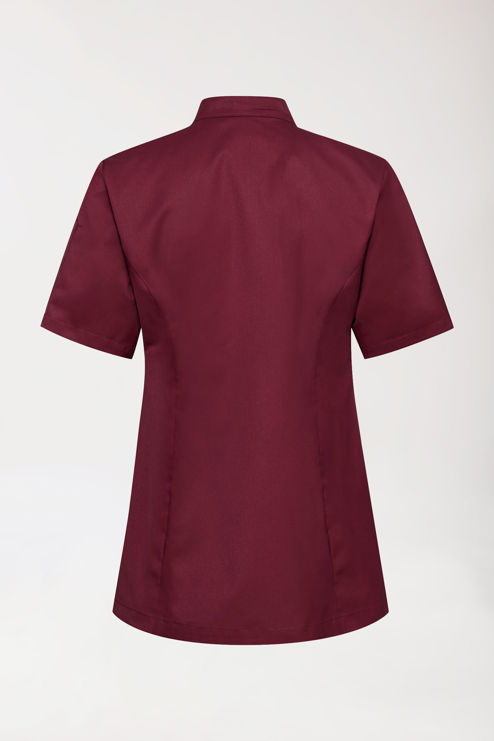 Gastro Kochjacke Damen - 1/2 Arm bordeaux, Rückansicht