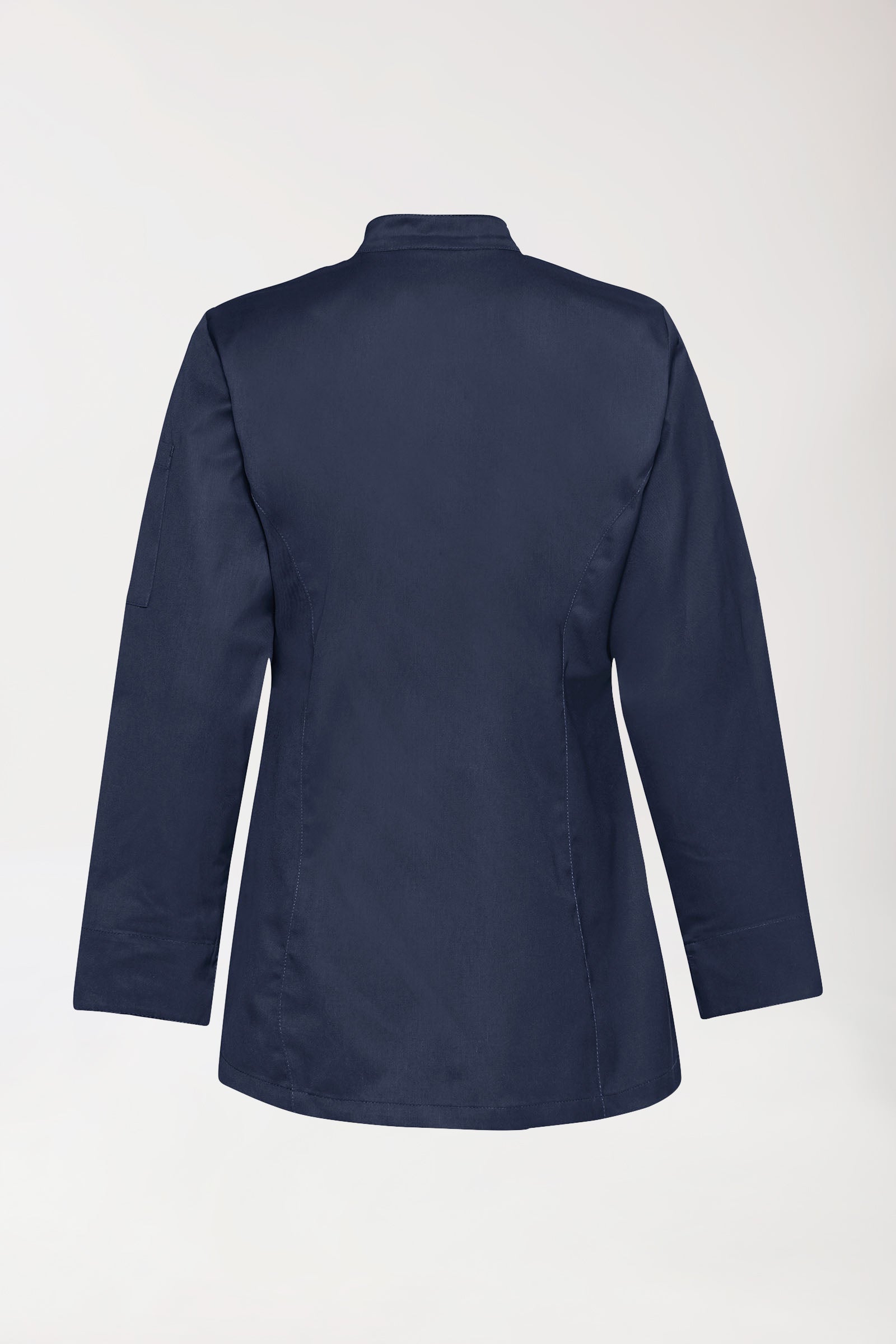 Gastro Kochjacke Damen - 1/1 Arm navy, Rückansicht