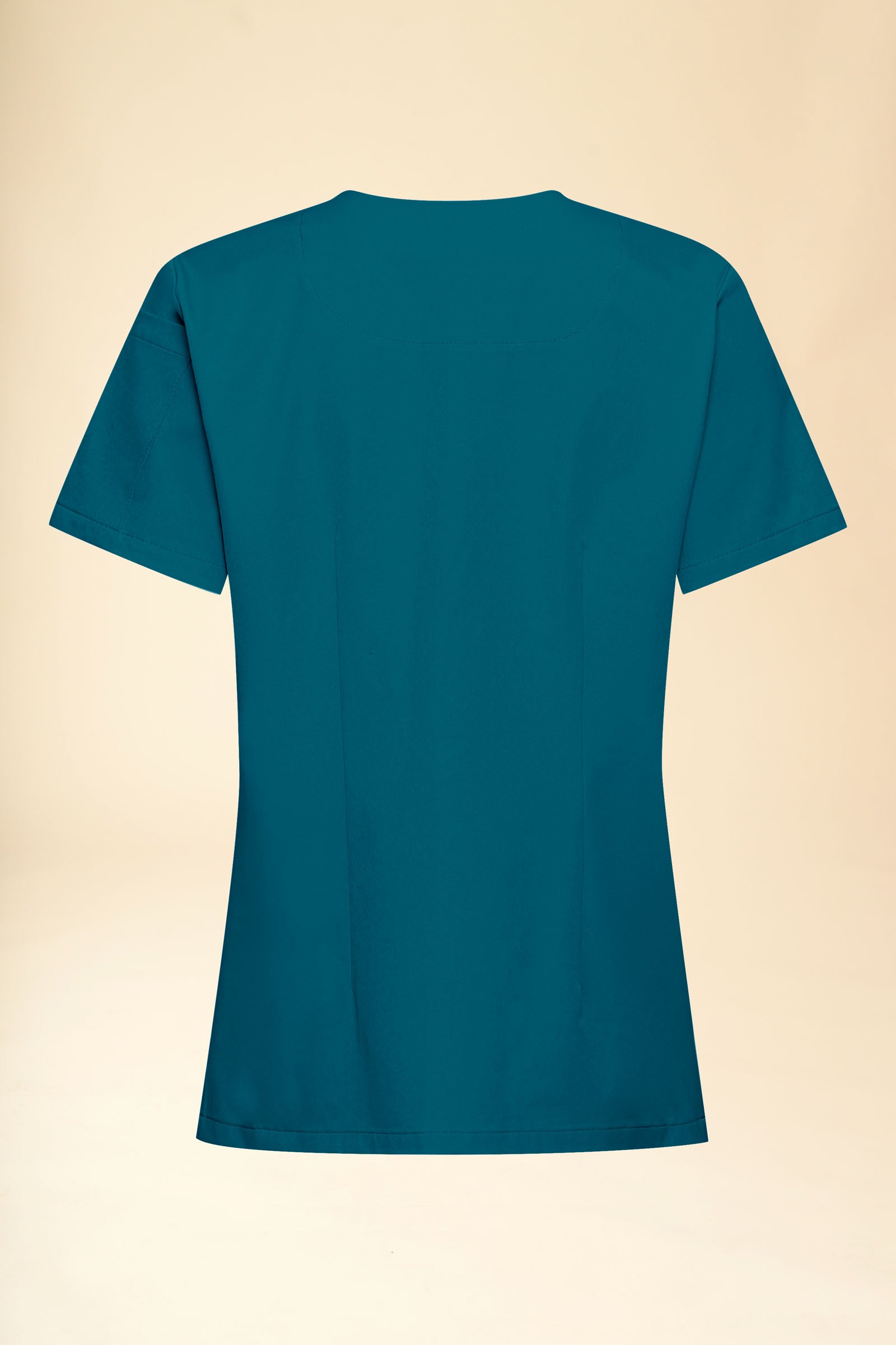 KAERE Schlupfkasack Damen - V-Ausschnitt petrol, Rückansicht