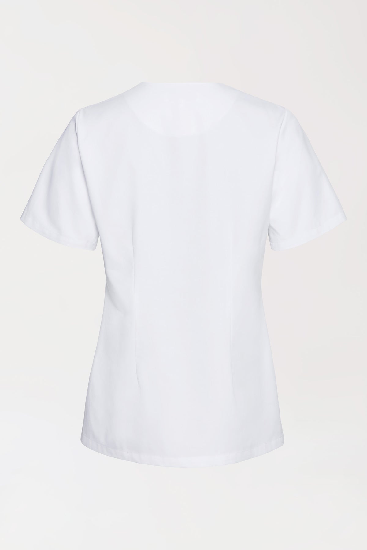 TENCEL™ Schlupfkasack Damen - V-Ausschnitt weiß, Rückansicht