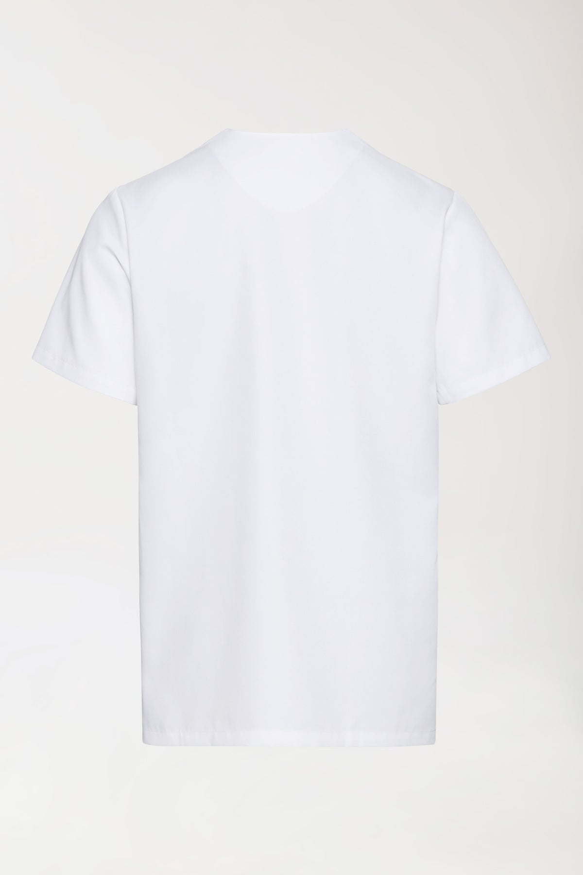 TENCEL™ Schlupfkasack Herren - V-Ausschnitt weiß, Rückansicht