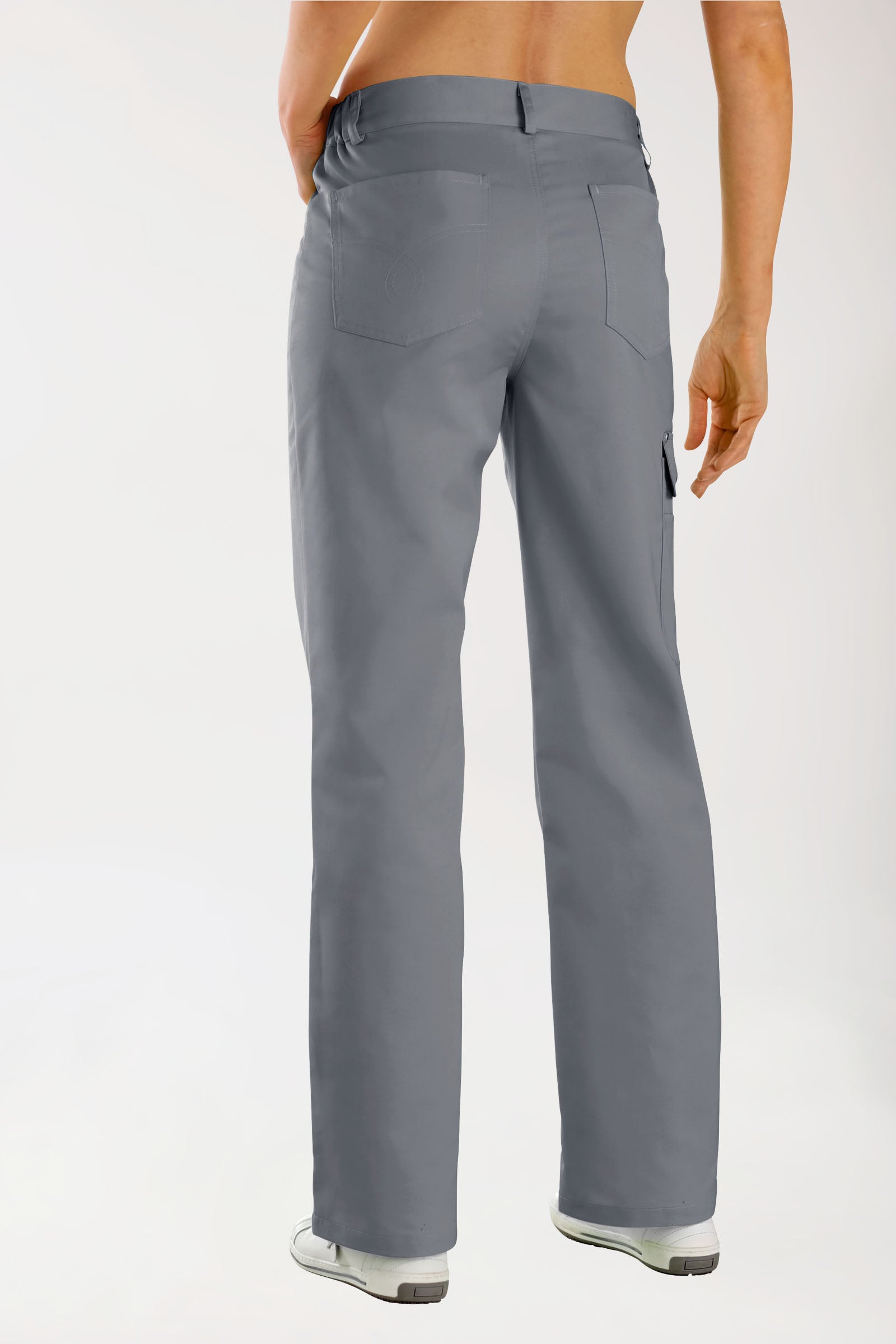 JUST STRONG Hose Unisex - Teilgummibund steingrau, Rückansicht